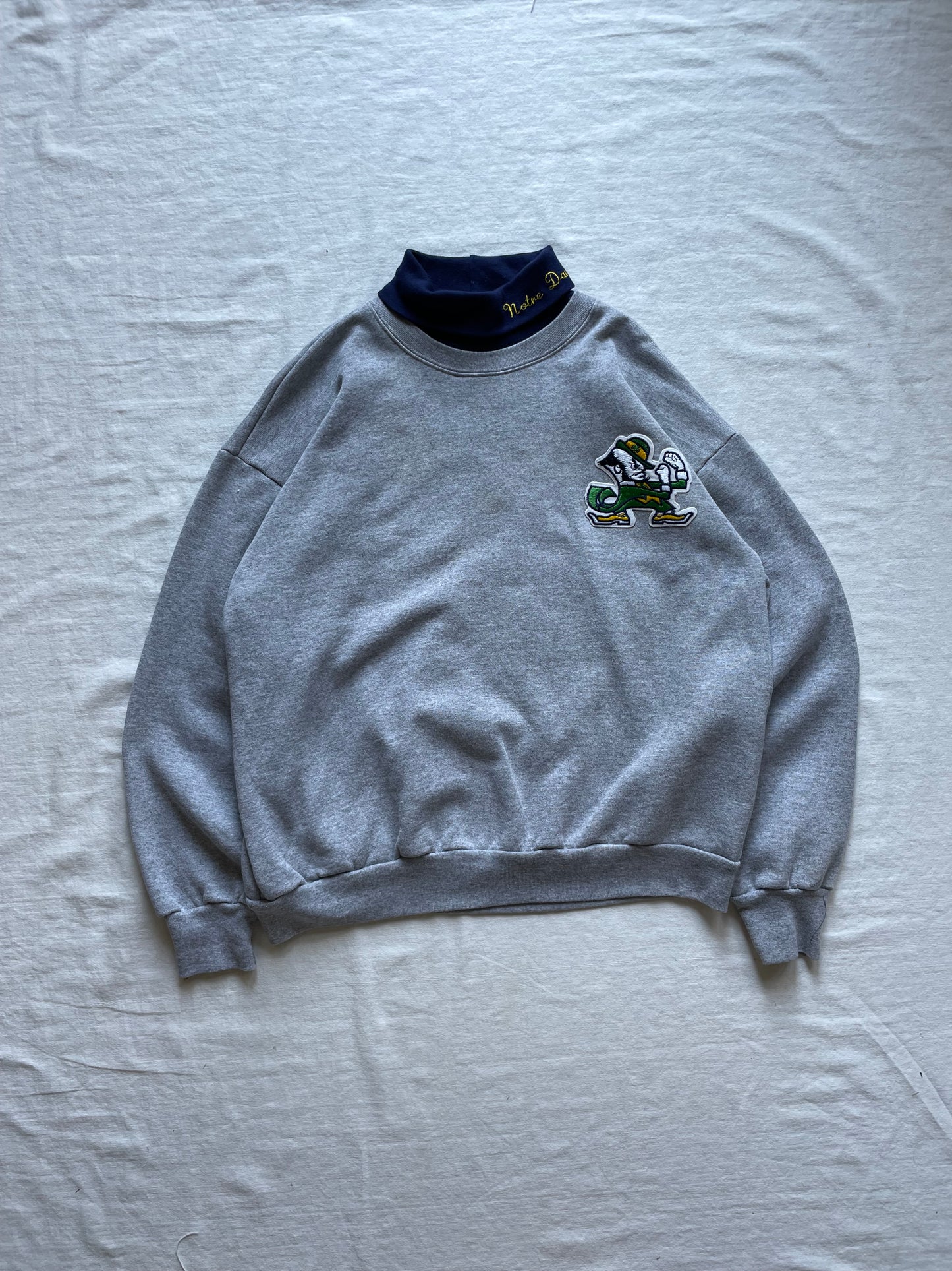 Vintage Notre Dame Turtleneck Sweatshirt XLarge