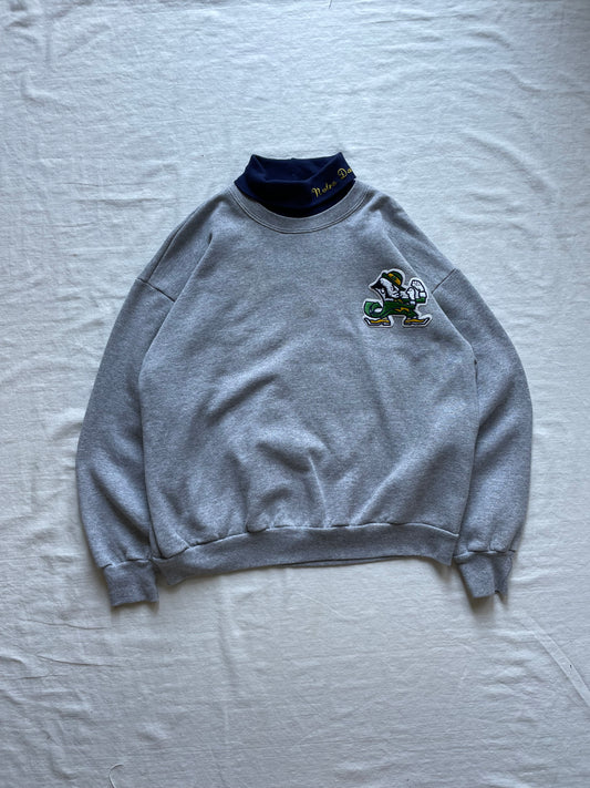 Vintage Notre Dame Turtleneck Sweatshirt XLarge
