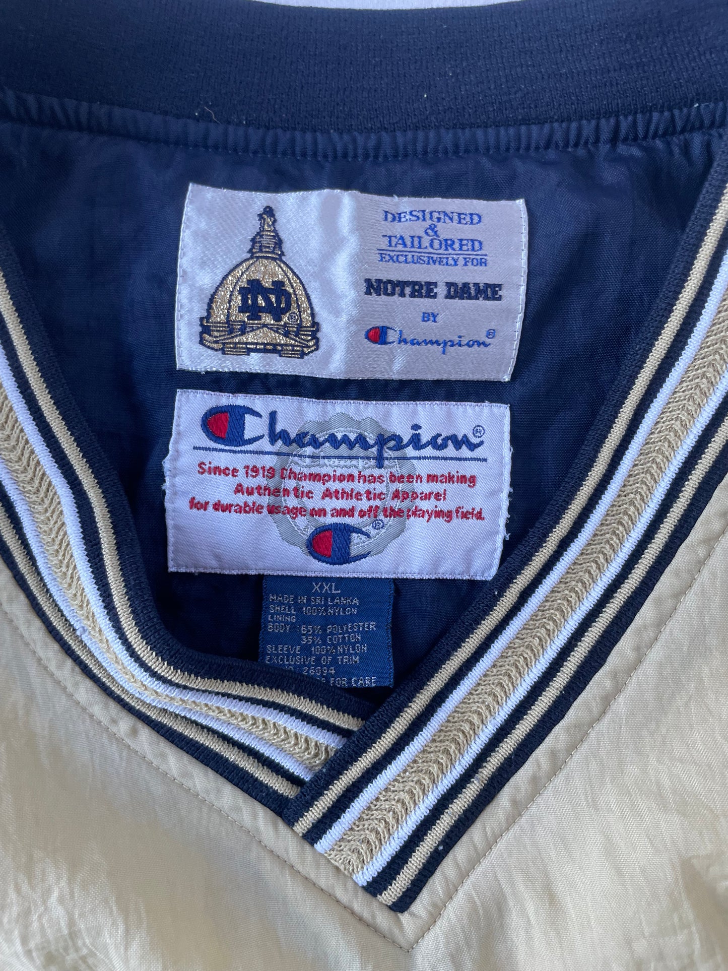 Vintage Notre Dame Pullover Windbreaker