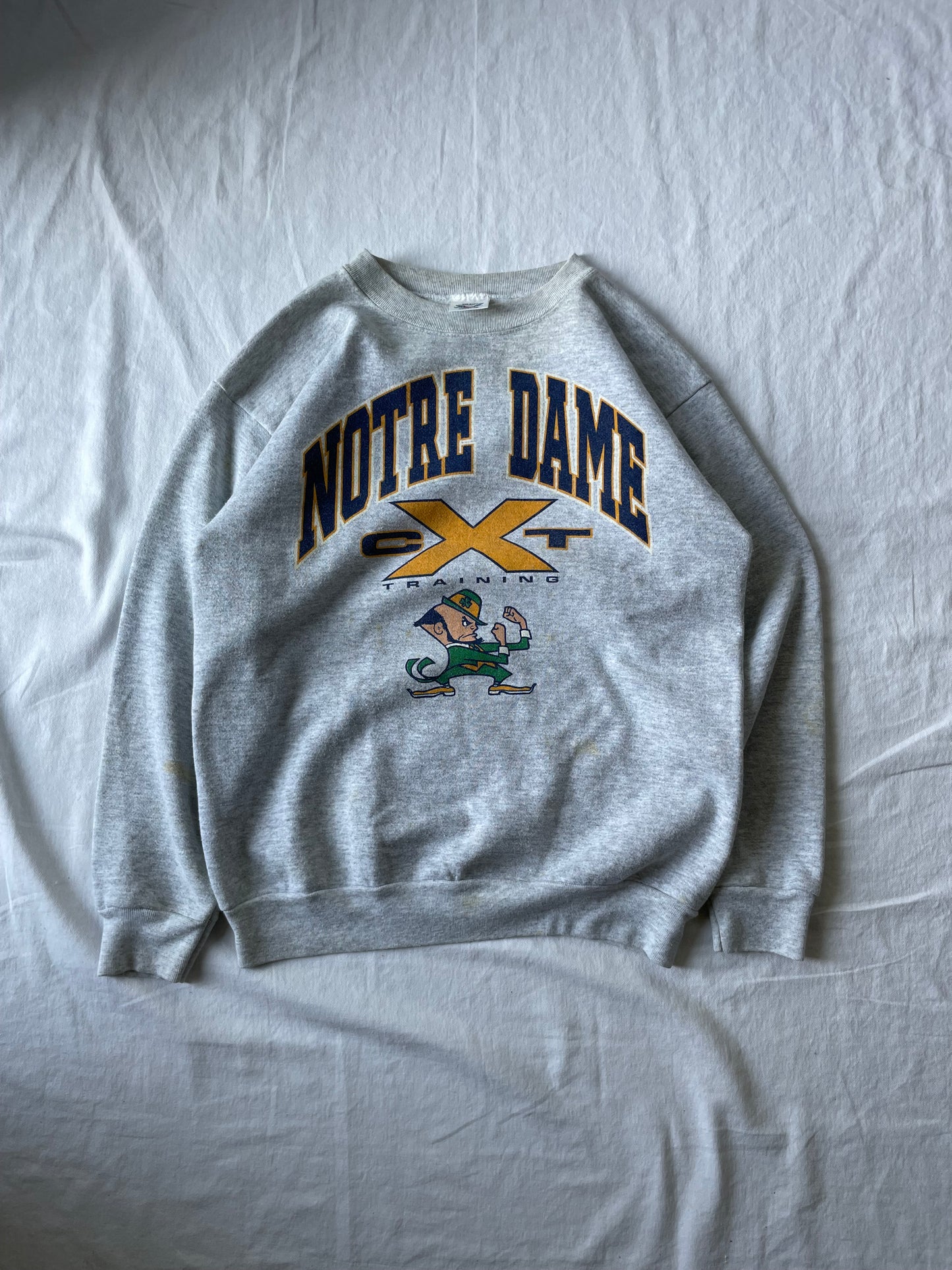 Vintage Notre Dame Training Crewneck XLarge