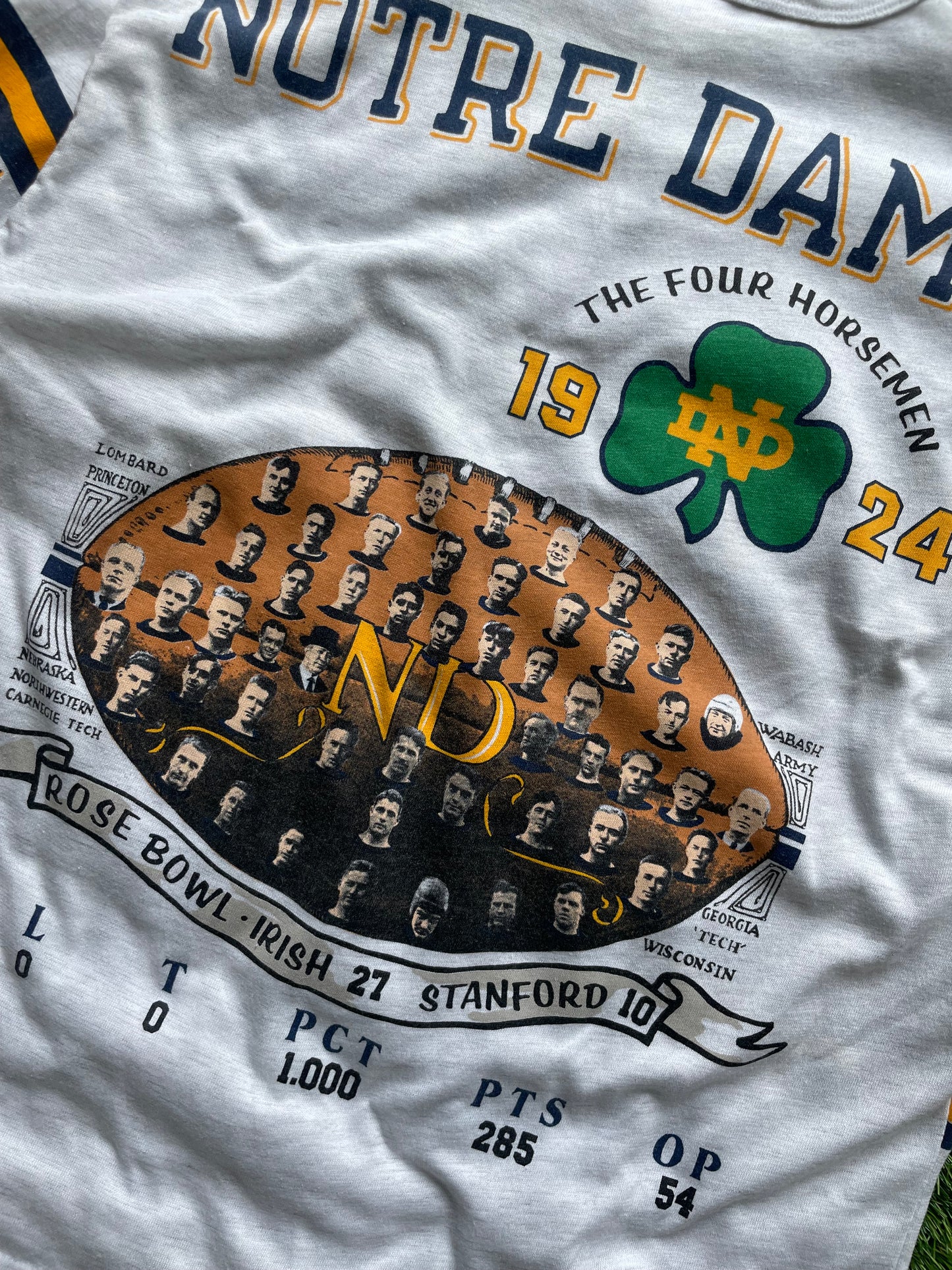 Vintage Notre Dame Football National Championship 3/4 Quarter Shirt XLarge