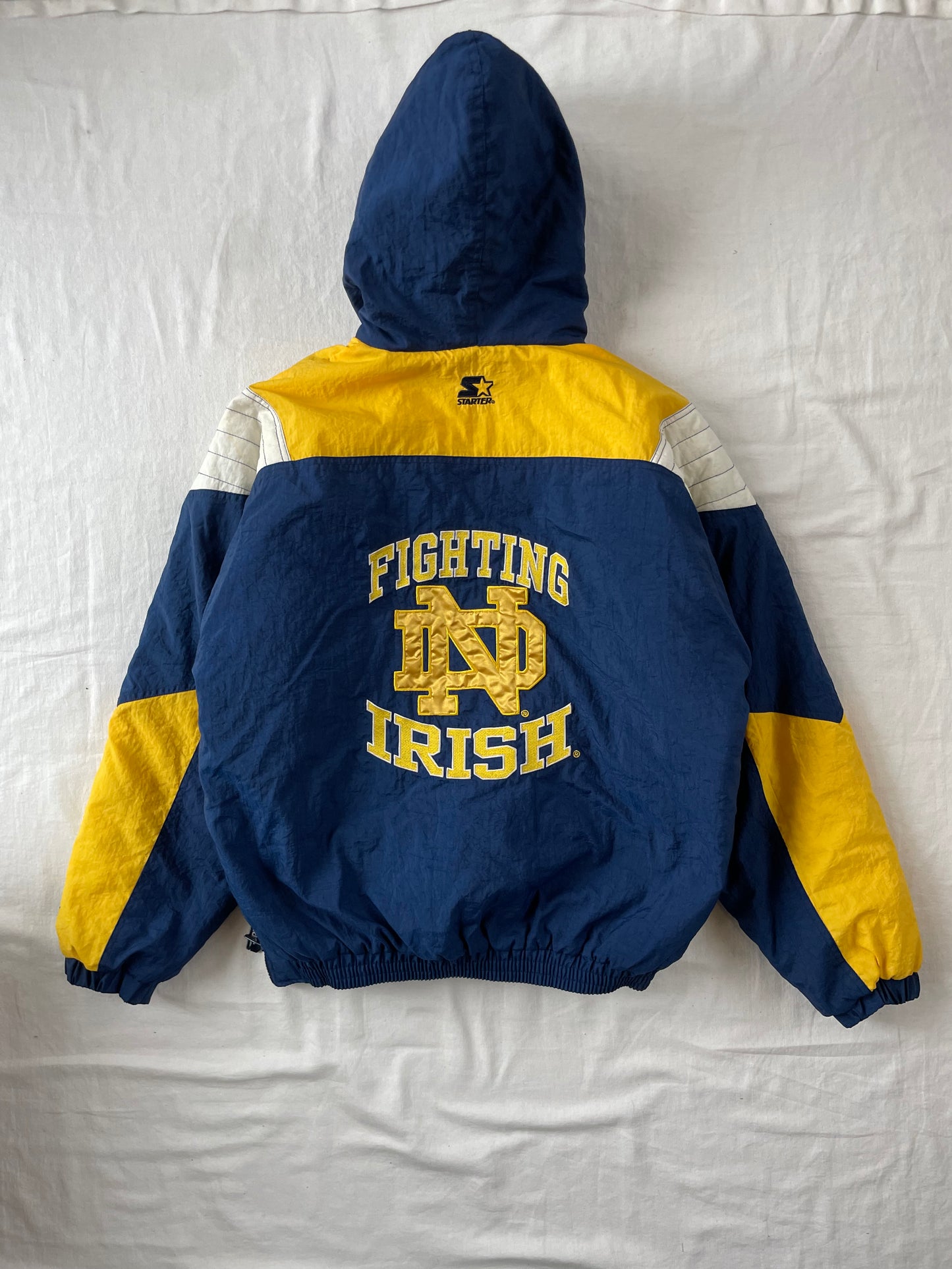 Vintage Notre Dame Starter Puffer Jacket Large
