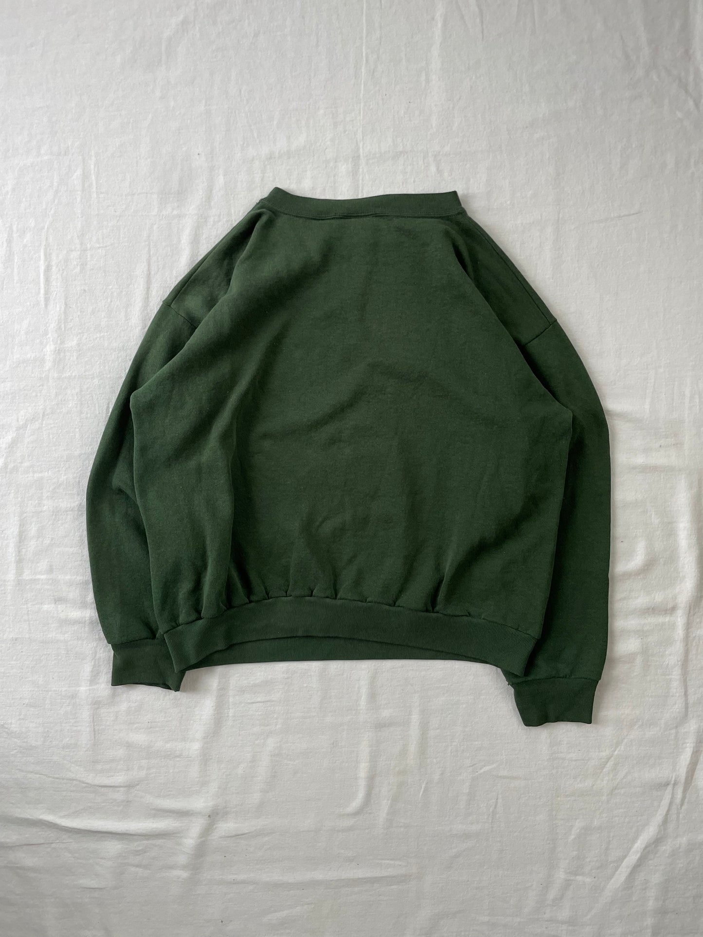 Vintage Notre Dame Green Distressed Crewneck Large