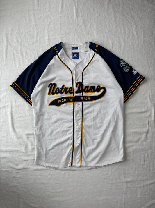 Vintage Notre Dame Starter Baseball Jersey XLarge