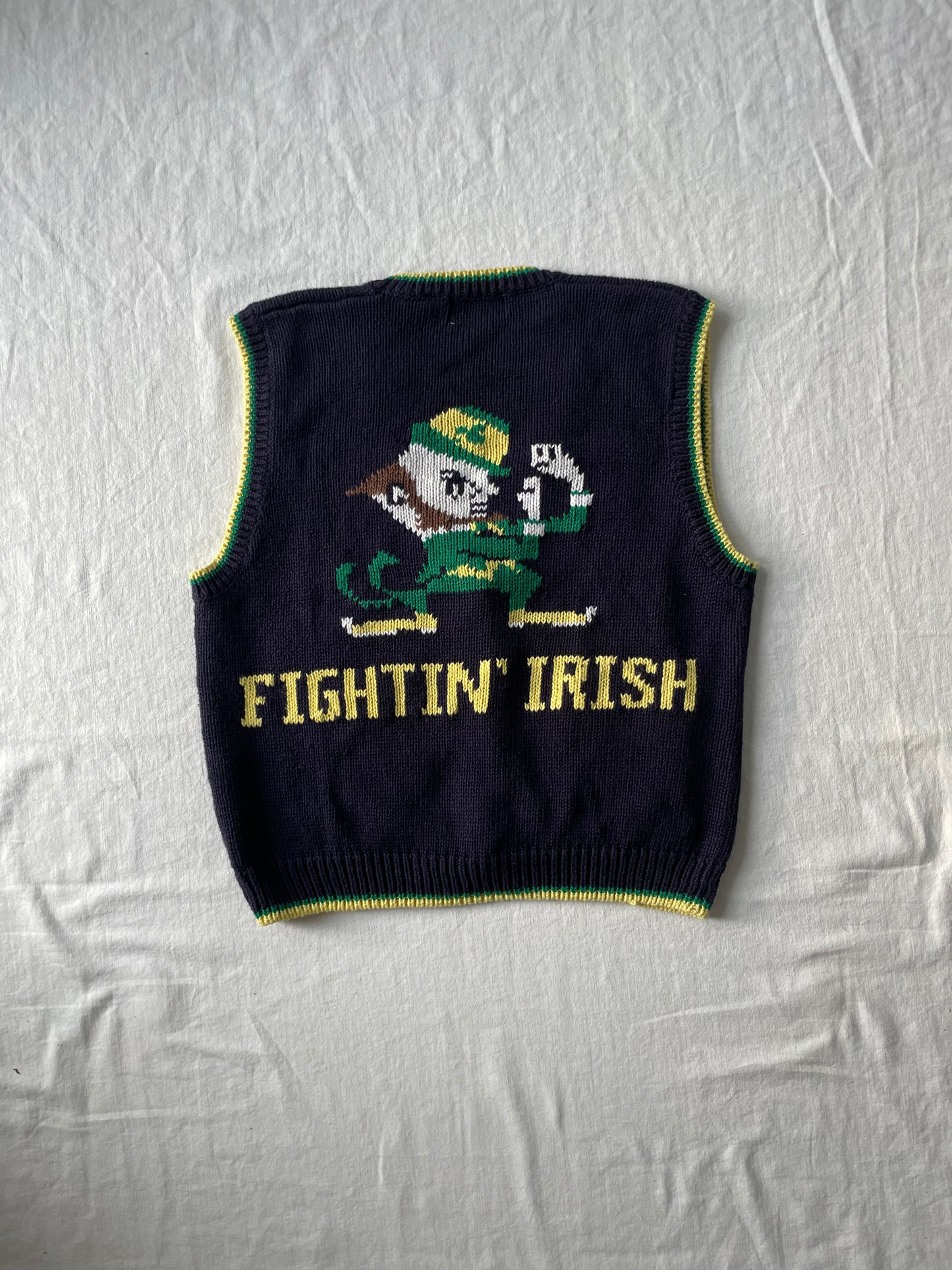 Vintage Notre Dame Sweater Vest Large