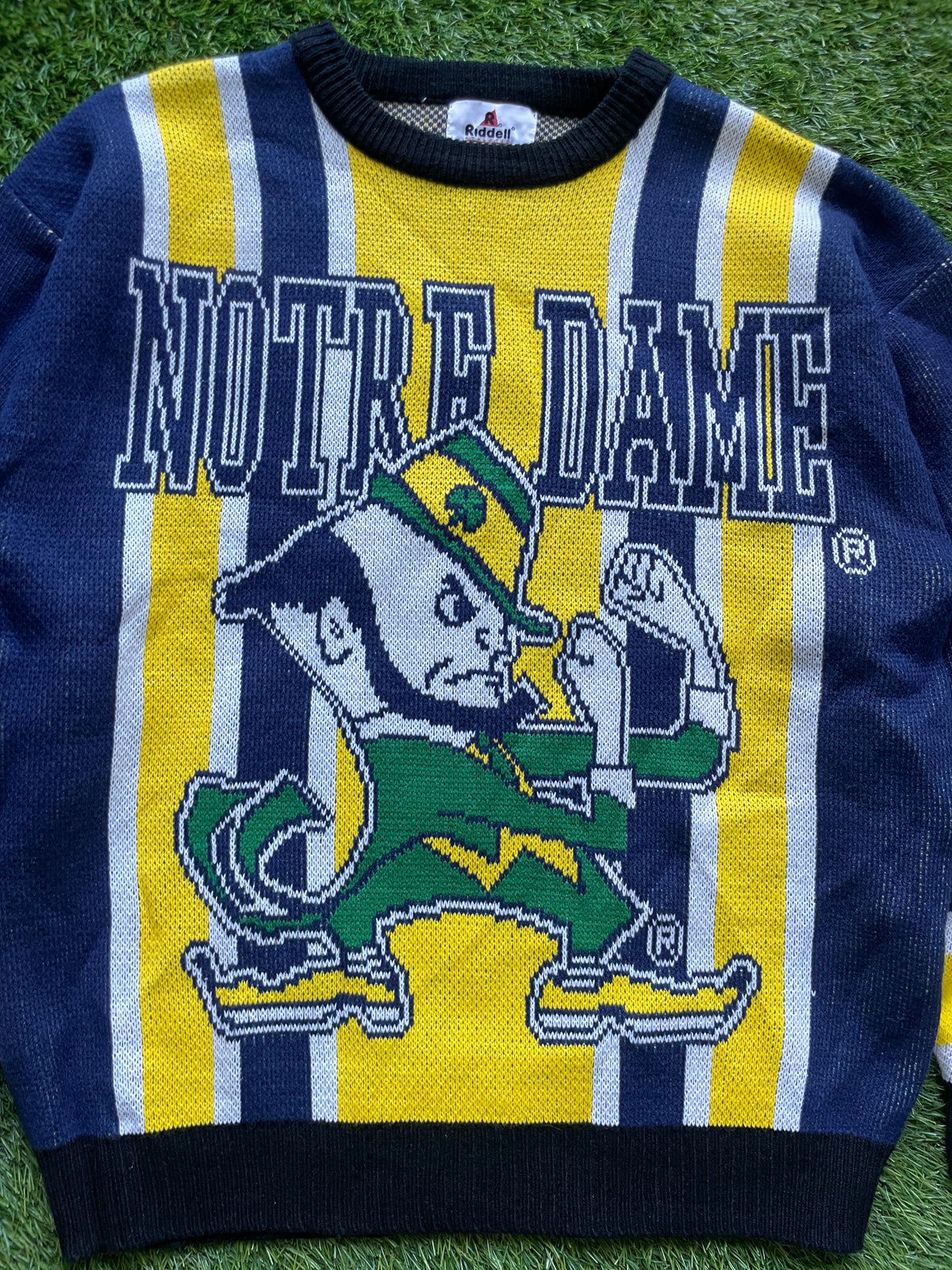 Vintage Notre Dame Knit Sweater Large/ XLarge