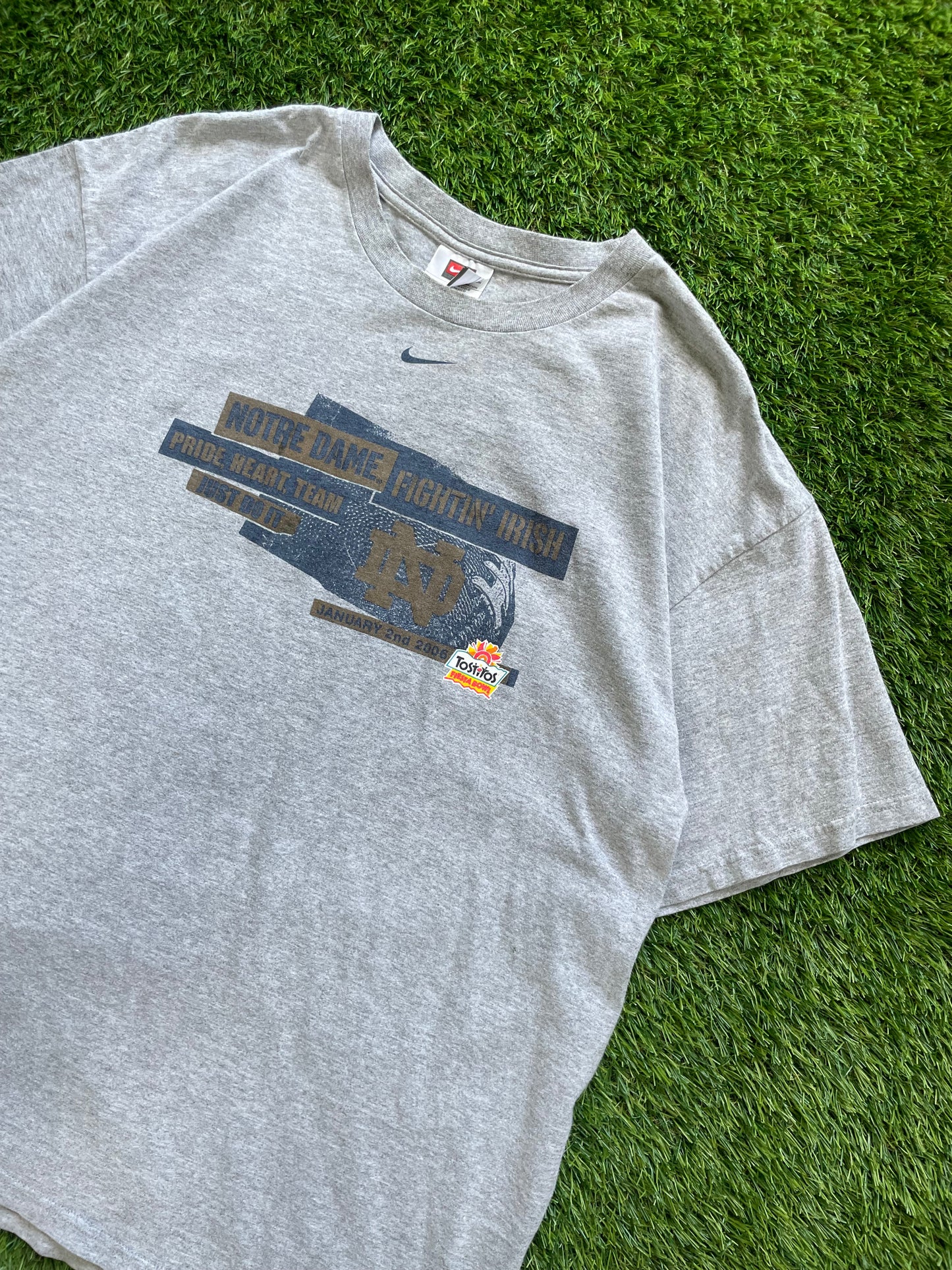 Vintage Notre Dame 2006 Fiesta Bowl Nike Football Tee XLarge