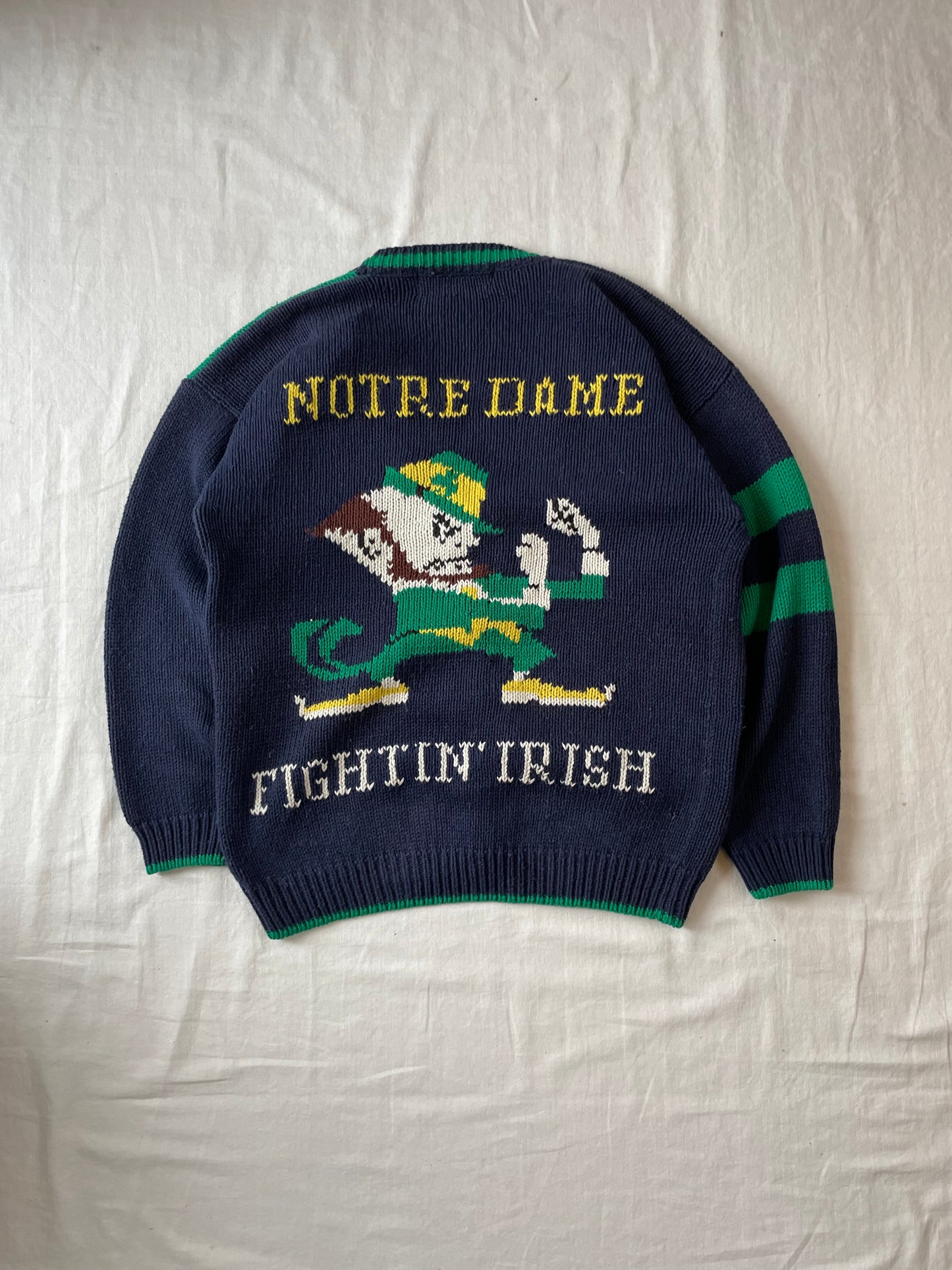 Vintage Notre Dame Cardigan Sweater Medium