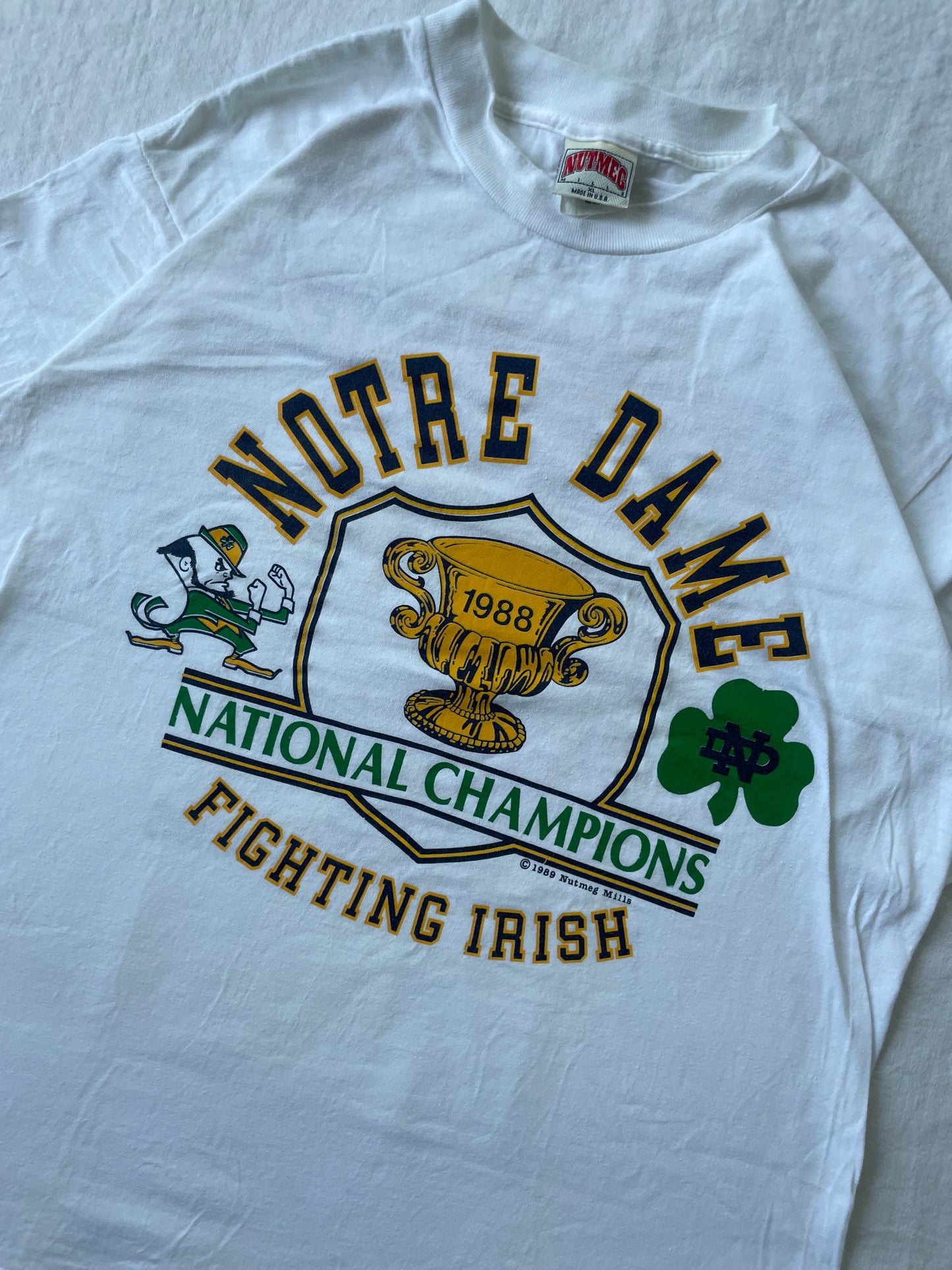 Vintage 1988 Notre Dame National Champions Tee XLarge