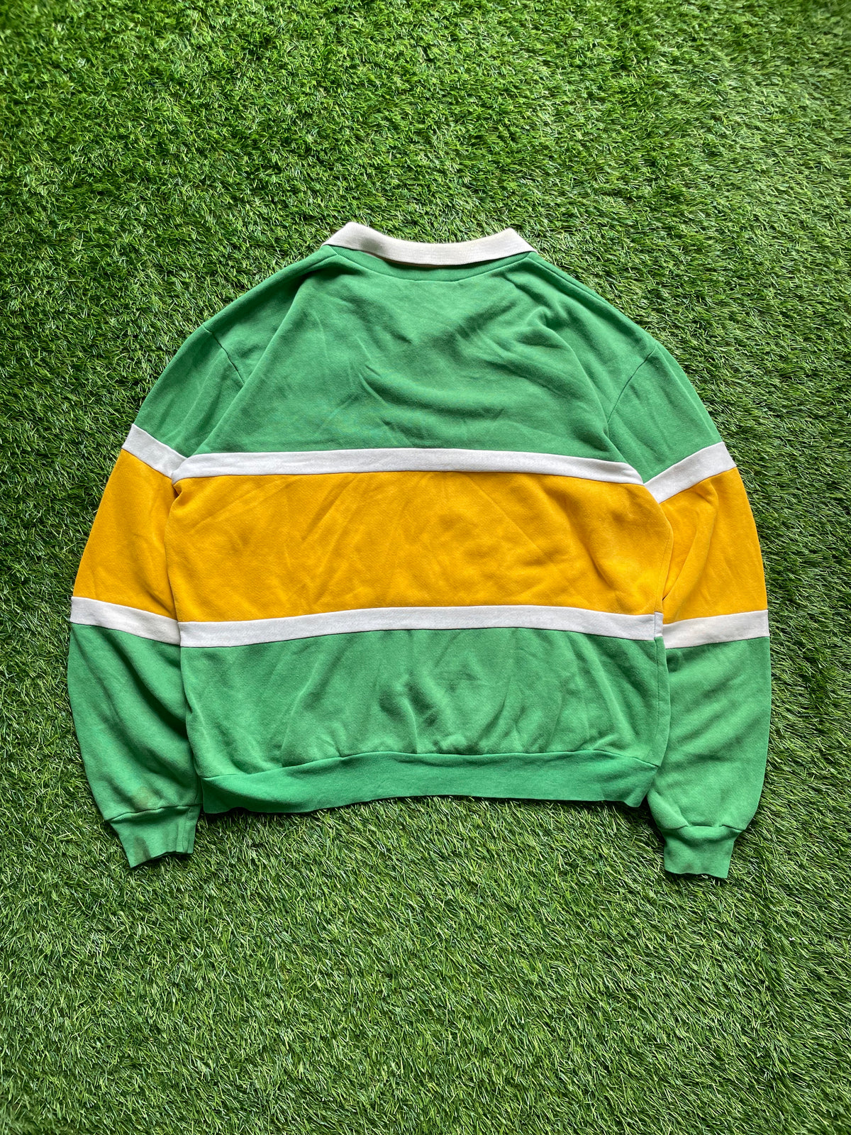 Vintage Notre Dame Rugby Polo Sweatshirt Large/XLarge