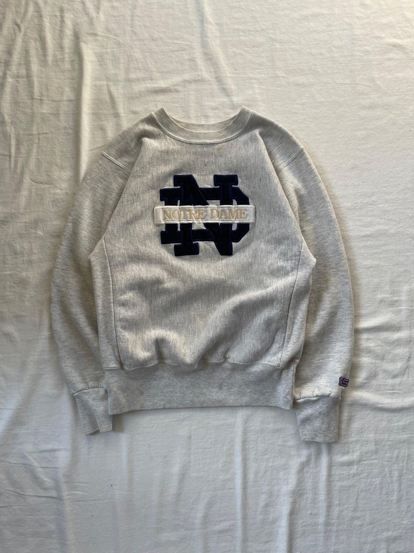 Vintage Notre Dame Distressed Crewneck Medium