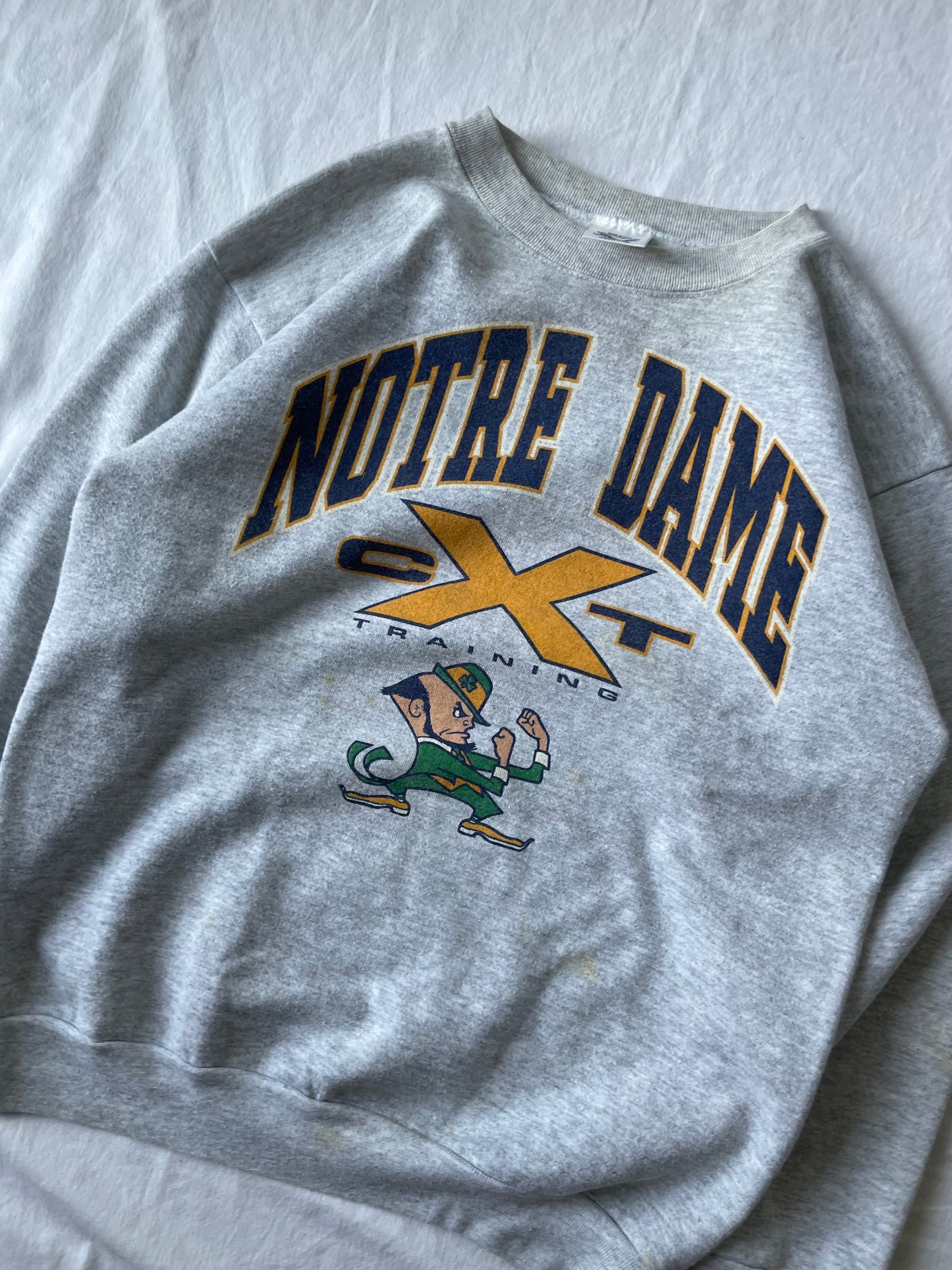 Vintage Notre Dame Training Crewneck XLarge