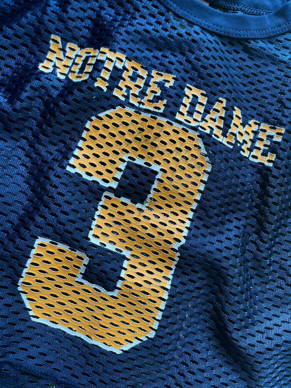 Vintage Notre Dame Cropped Football Jersey Size Youth M (10-12)/ Womens XSmall/Small