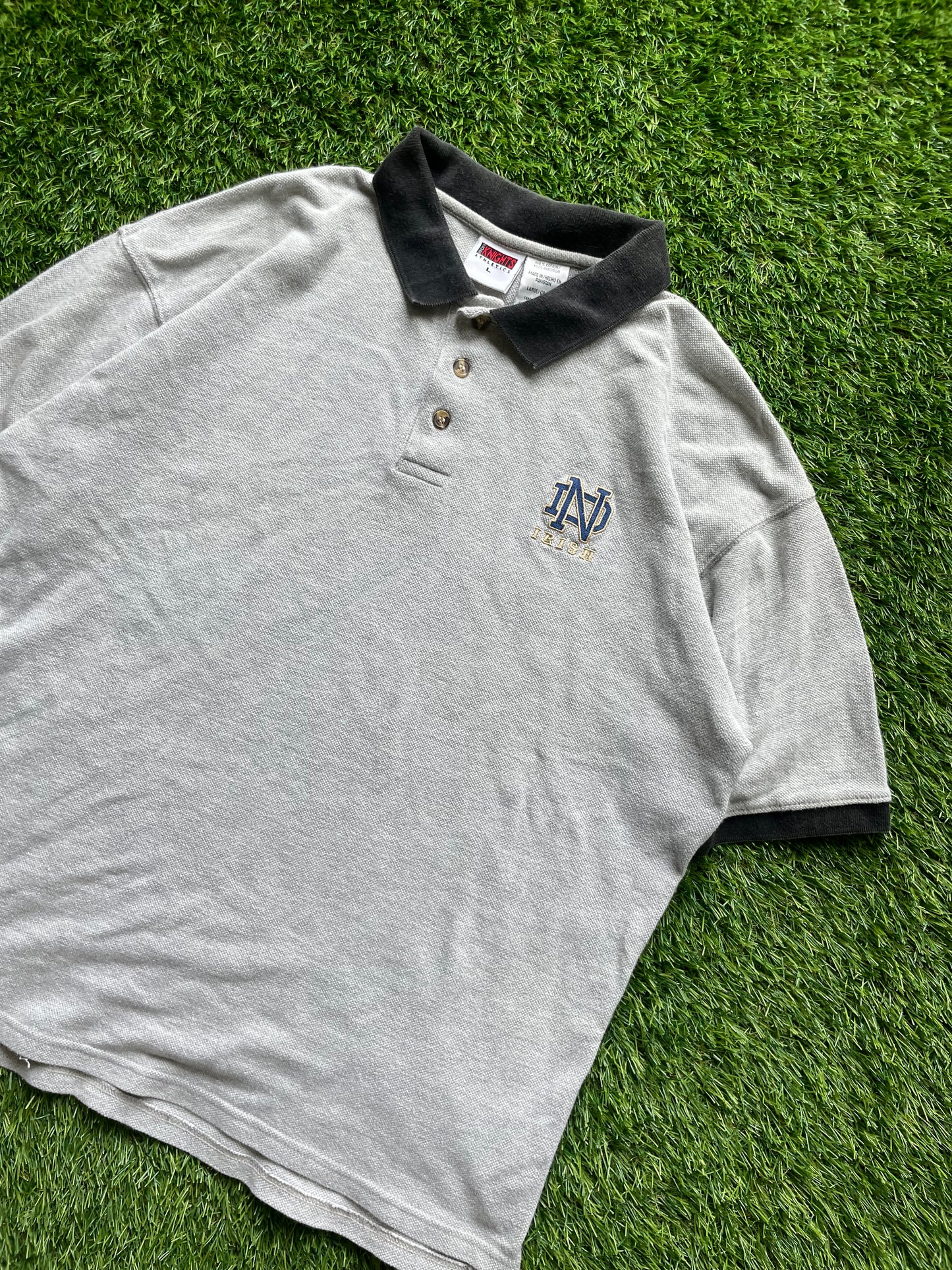 Vintage Notre Dame Irish Polo Shirt Large