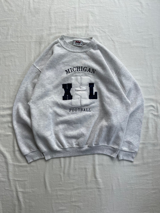 Vintage Michigan Football Crewneck Large