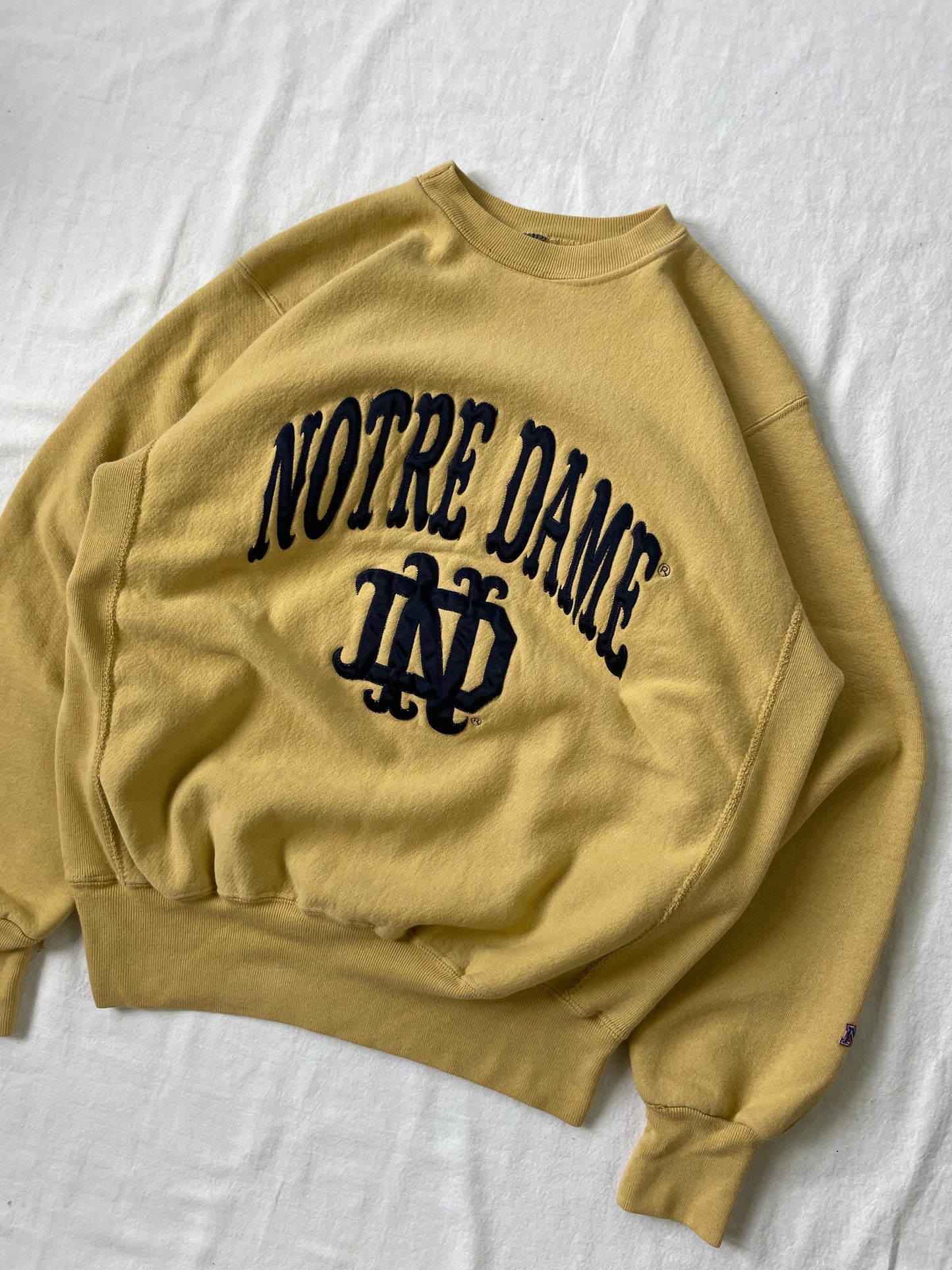 Vintage Notre Dame Gold Crewneck Medium