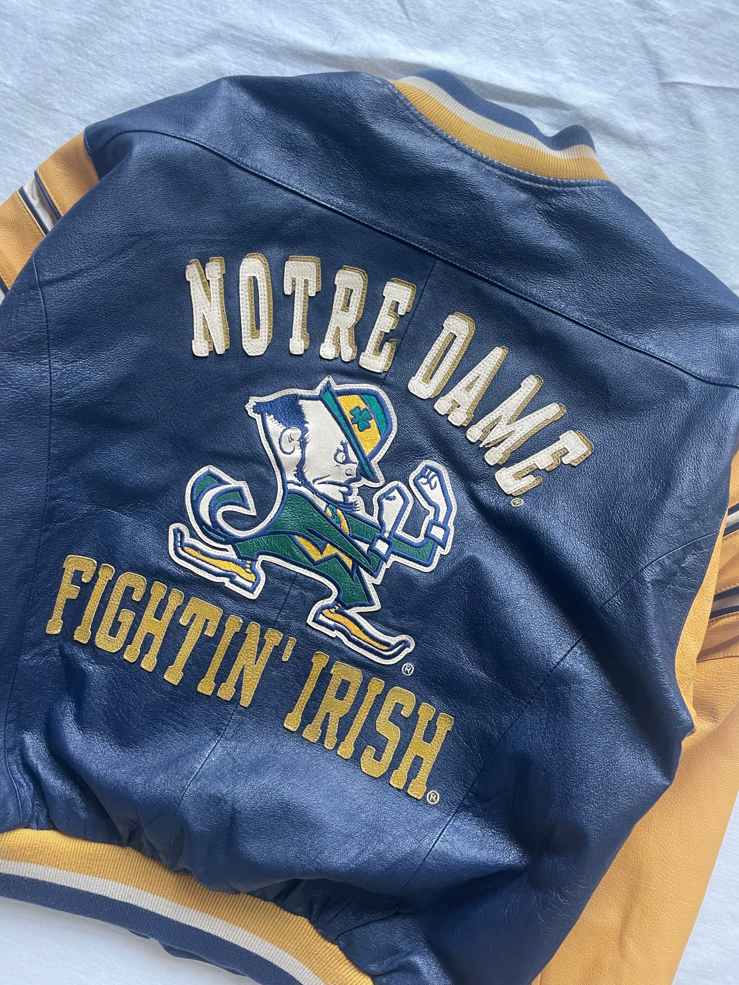 Vintage Notre Dame Leather Jacket Large/XLarge