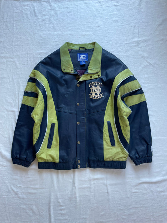 Vintage Notre Dame Leather Jacket XLarge