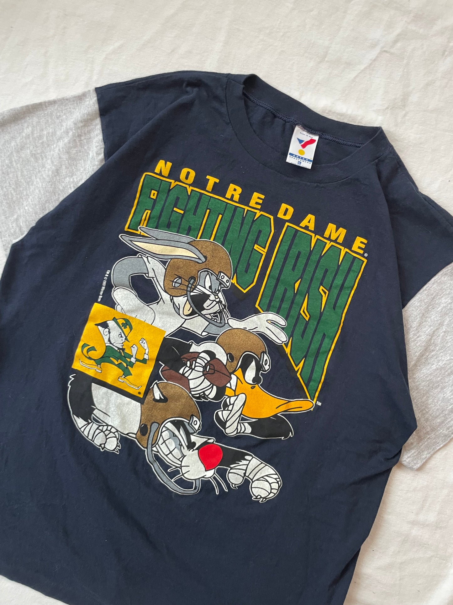 Vintage Notre Dame Fighting Irish Looney Tunes Tee XLarge