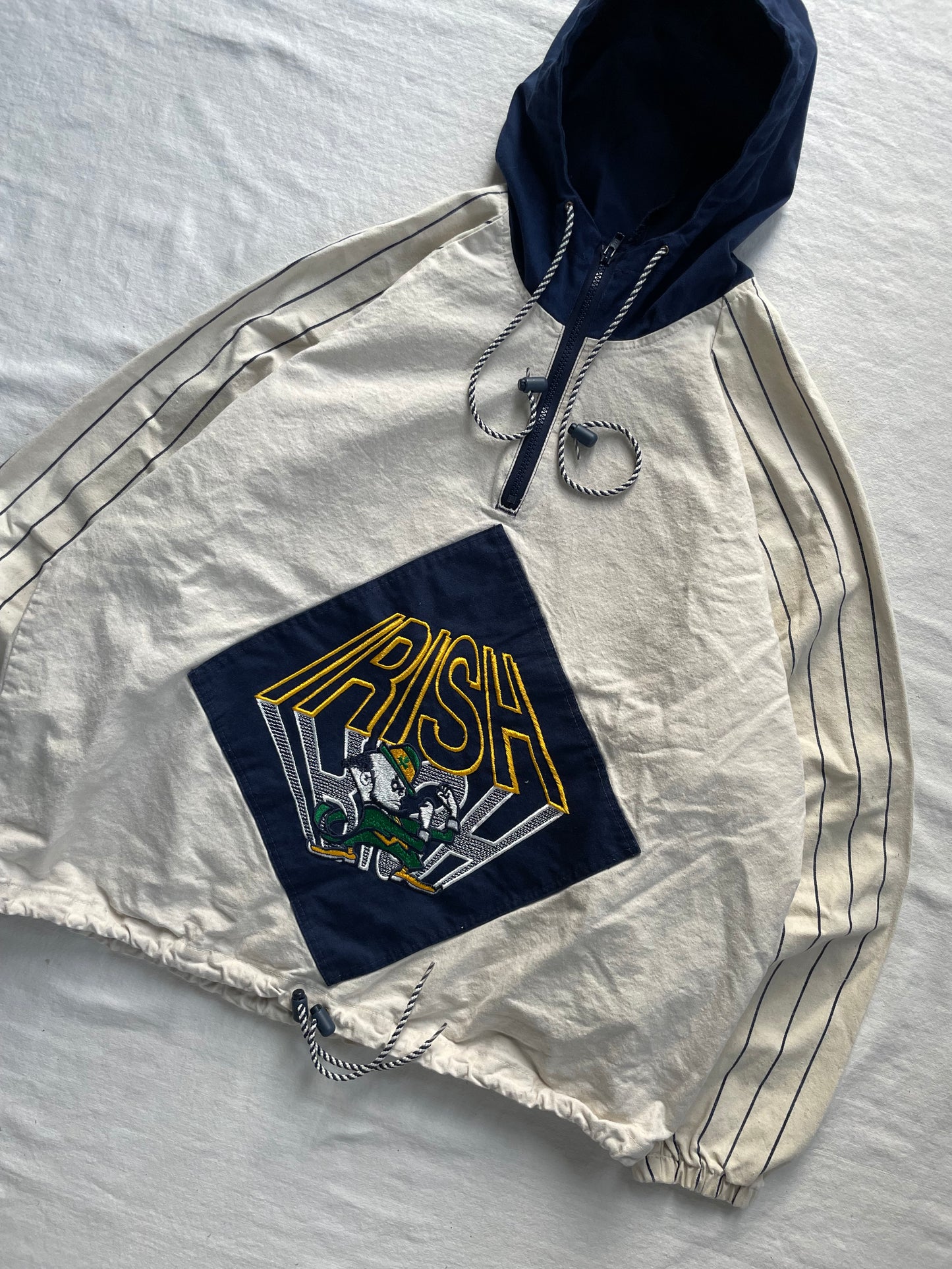 Vintage Notre Dame Quarter Zip Jacket Large