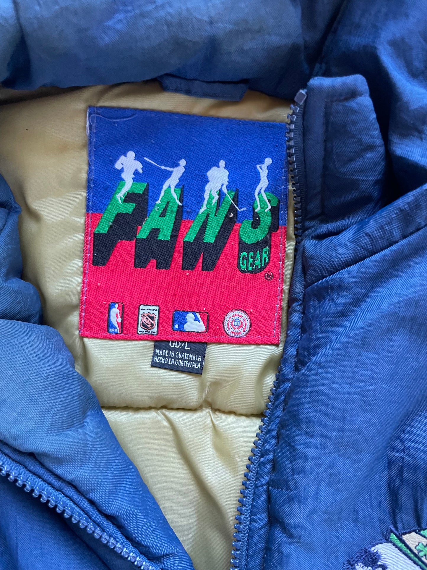 Vintage Notre Dame Puffer Jacket Large