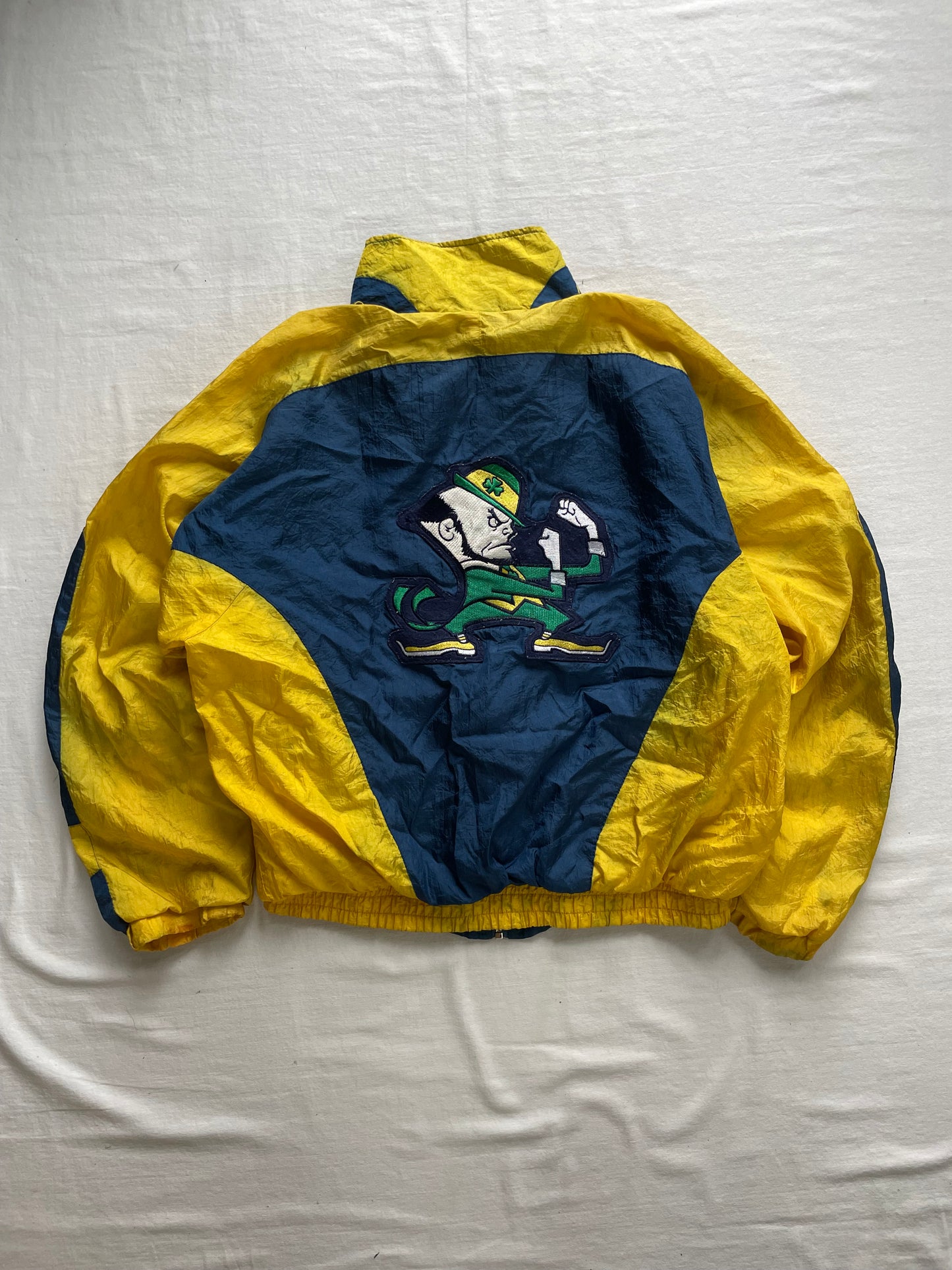 Vintage Notre Dame Tracksuit Windbreaker and Sweat Pants Large