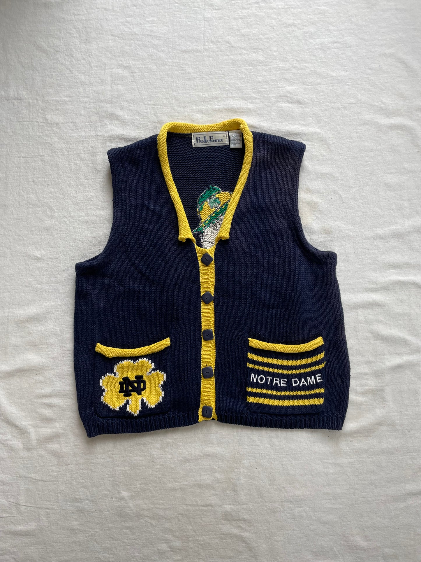 Vintage Notre Dame Sweater Vest XLarge