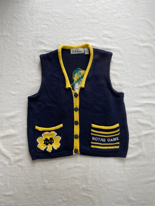 Vintage Notre Dame Sweater Vest XLarge