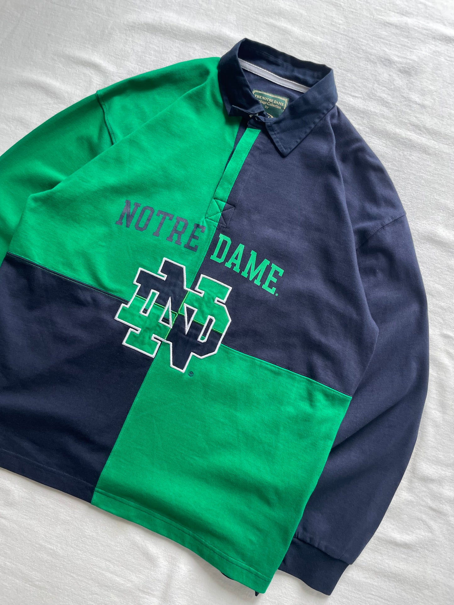Vintage Notre Dame Rugby Polo Large