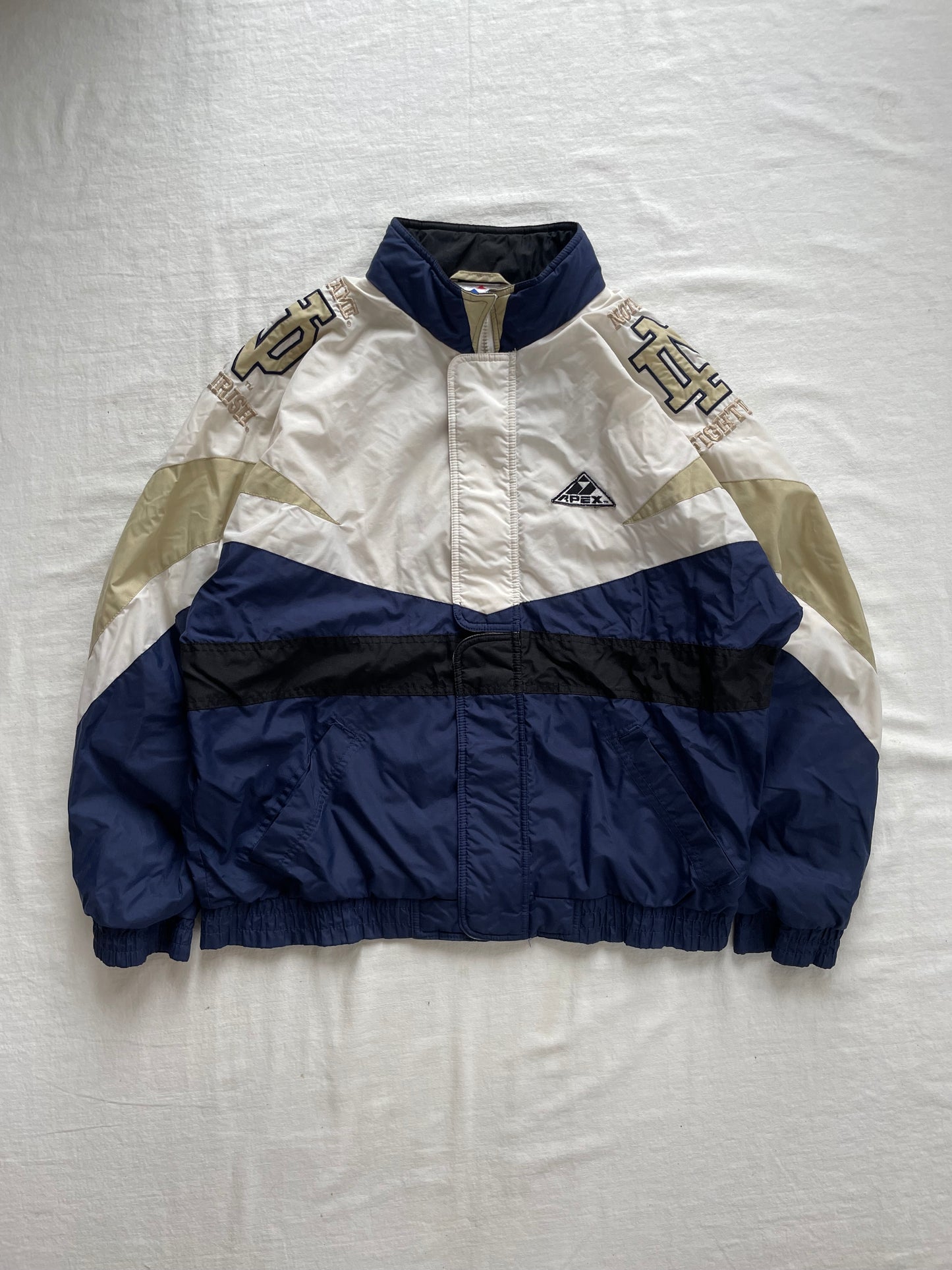 Vintage Notre Dame Windbreaker Jacket Large
