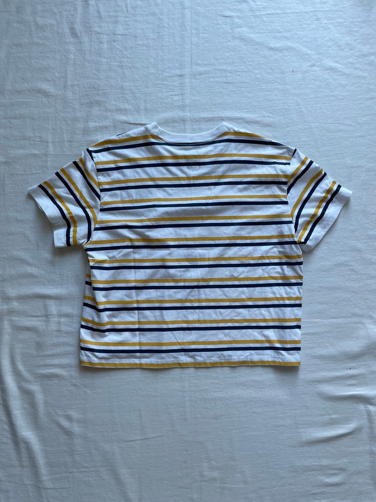 Notre Dame Striped Cropped Womens Tee Medium