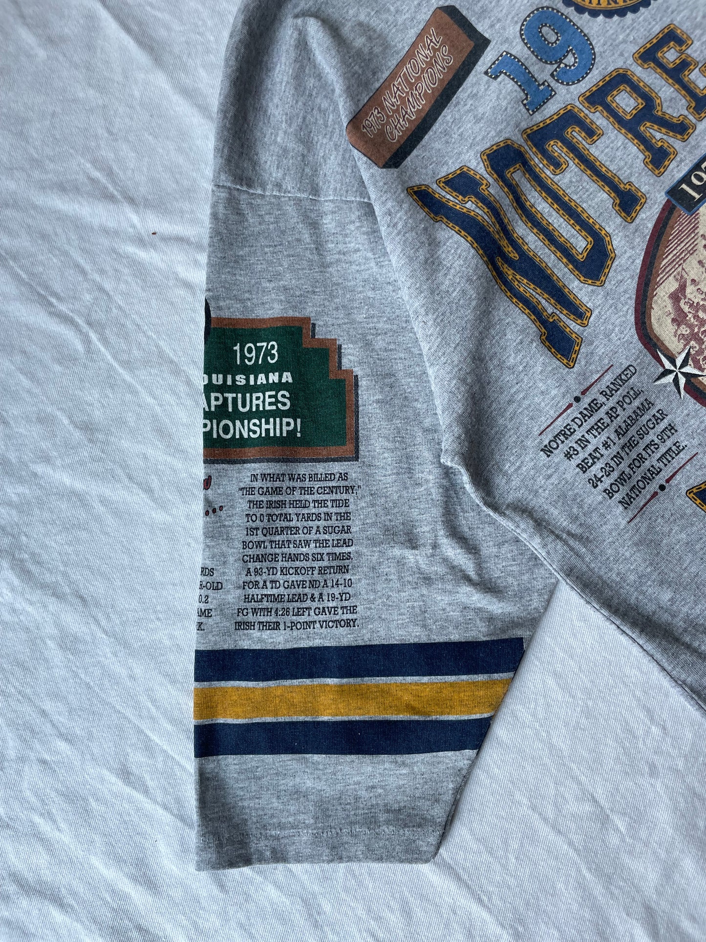 Vintage Notre Dame Football National Champions Shirt XLarge