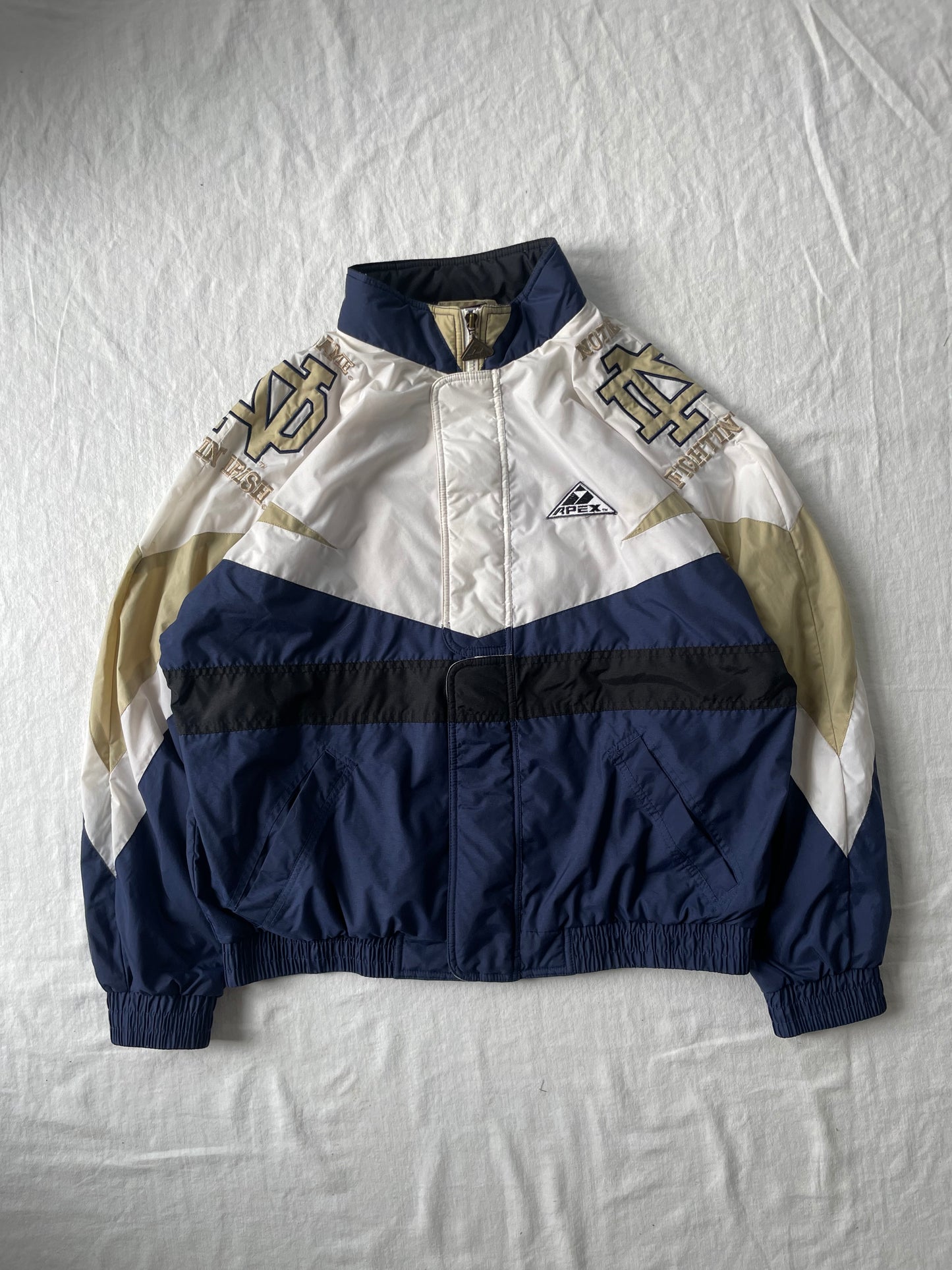 Vintage Notre Dame Windbreaker Jacket Large