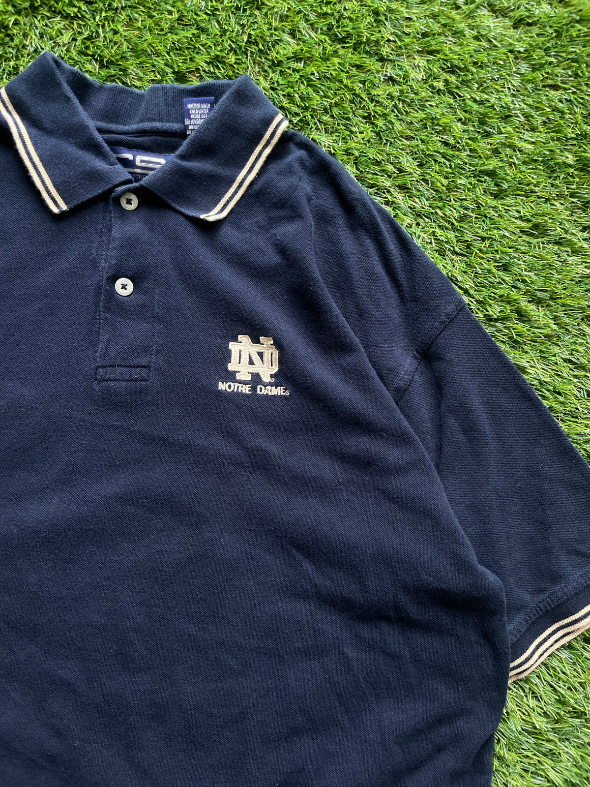 Vintage Notre Dame Irish Polo Shirt Large
