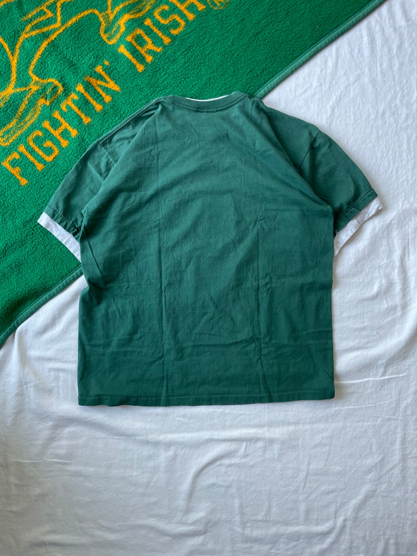 Vintage Notre Dame Green Irish Tee XLarge