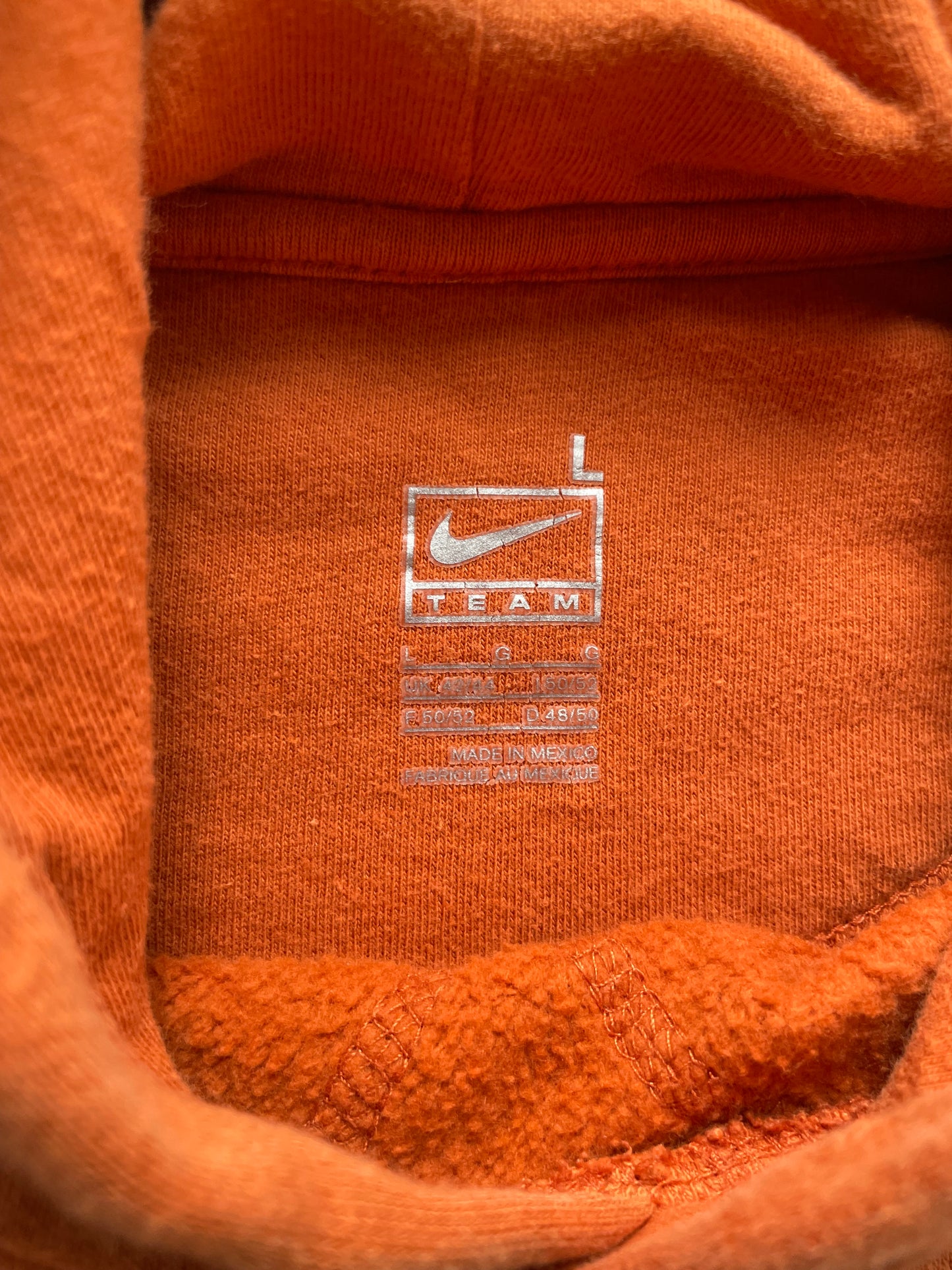 Vintage Nike Texas Center Swoosh Hoodie Large