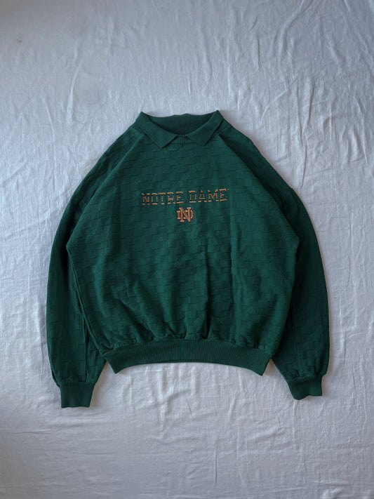 Vintage Notre Dame Weave Sweatshirt XLarge