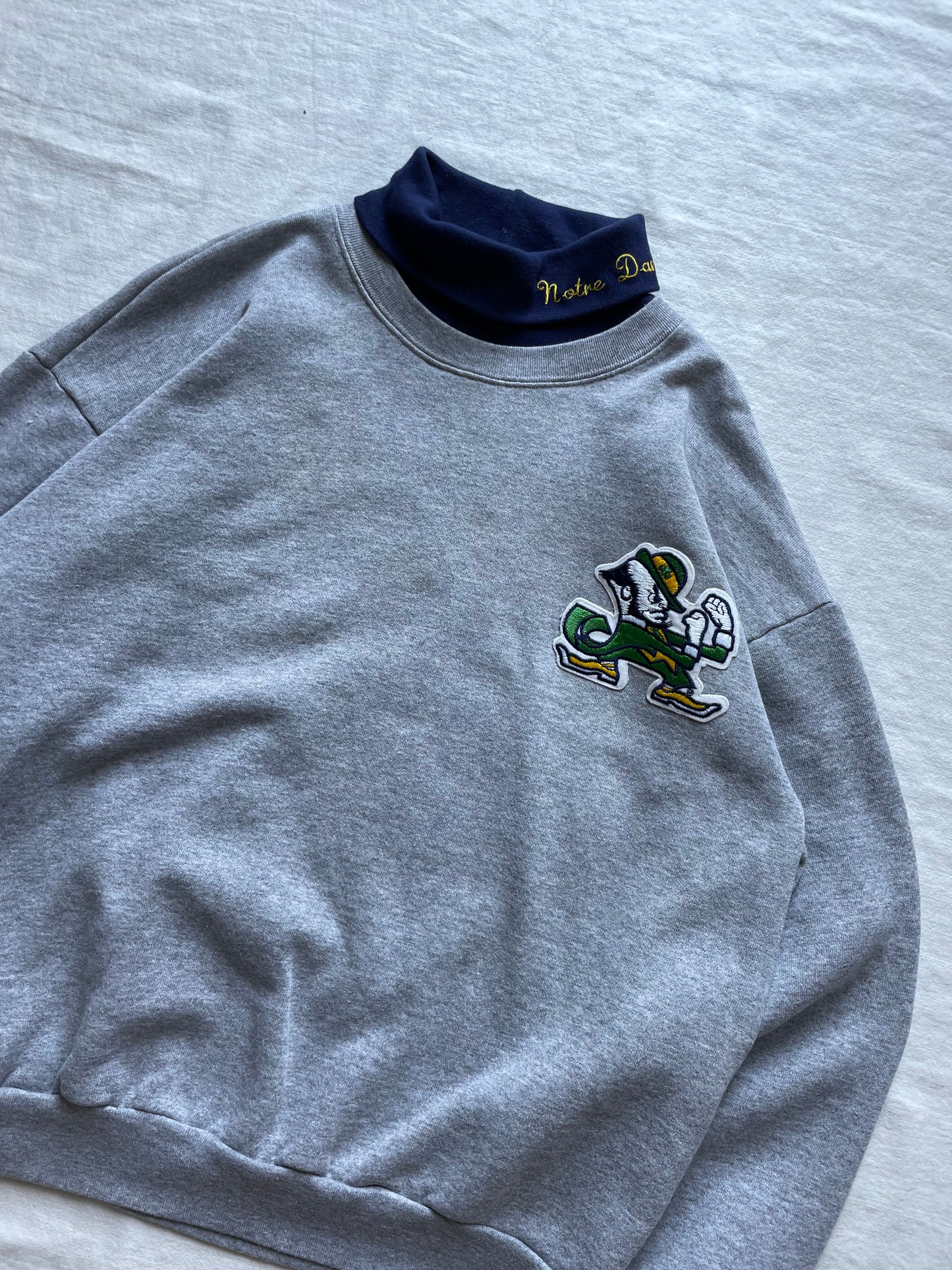 Vintage Notre Dame Turtleneck Sweatshirt XLarge