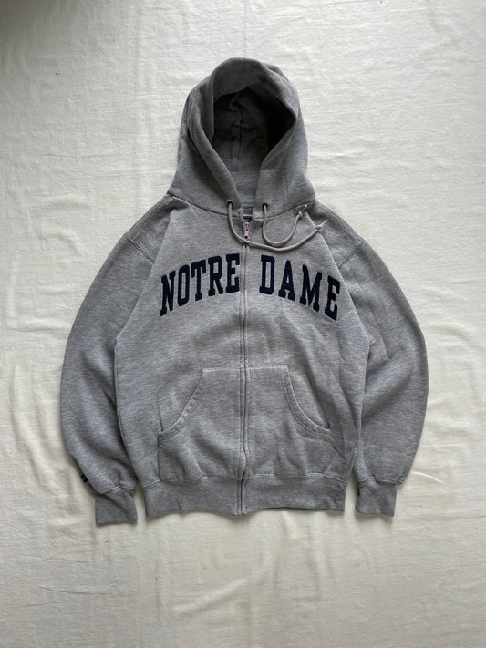 Vintage Notre Dame Zip Up Hoodie Small