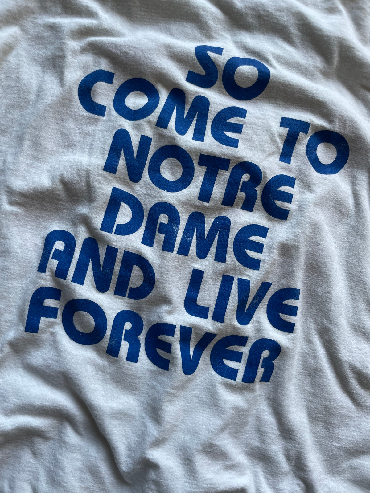 Vintage Notre Dame Sex Kills So Come To Notre Dame And Live Forever Tee XLarge