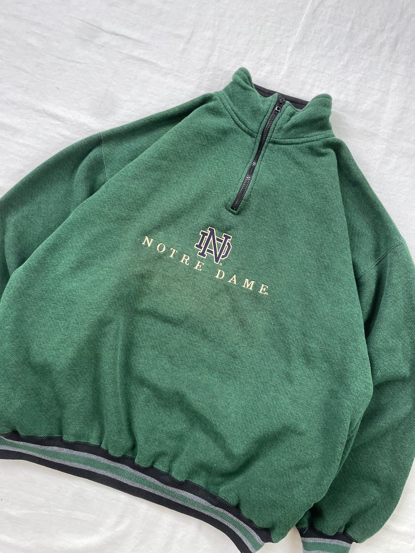 Vintage Notre Dame Quarter Zip Large
