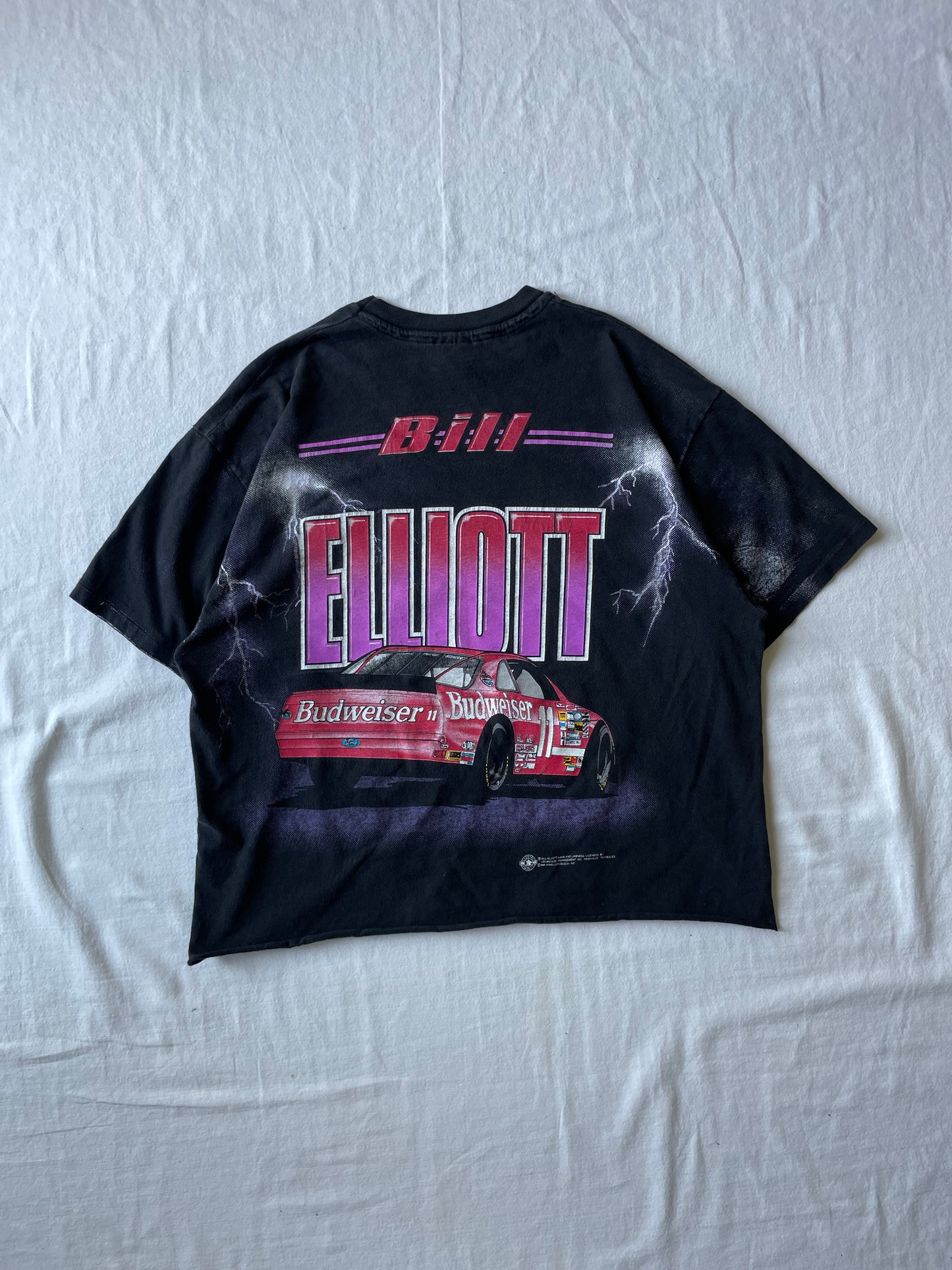 Vintage Budweiser Cropped Racing Tee XLarge