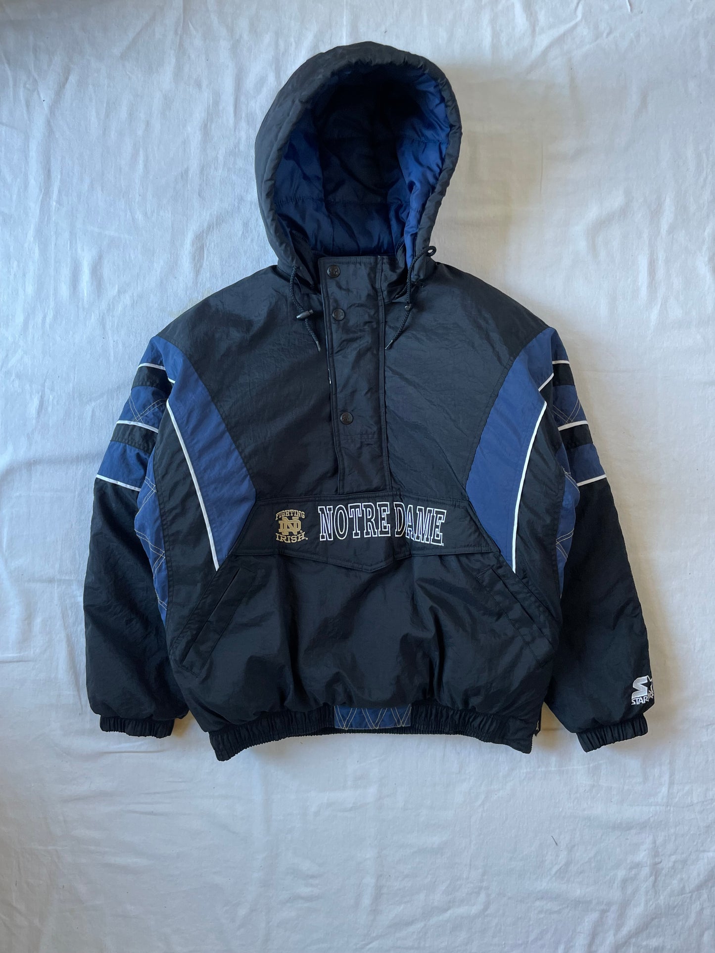 Vintage Notre Dame Starter Puffer Jacket XLarge