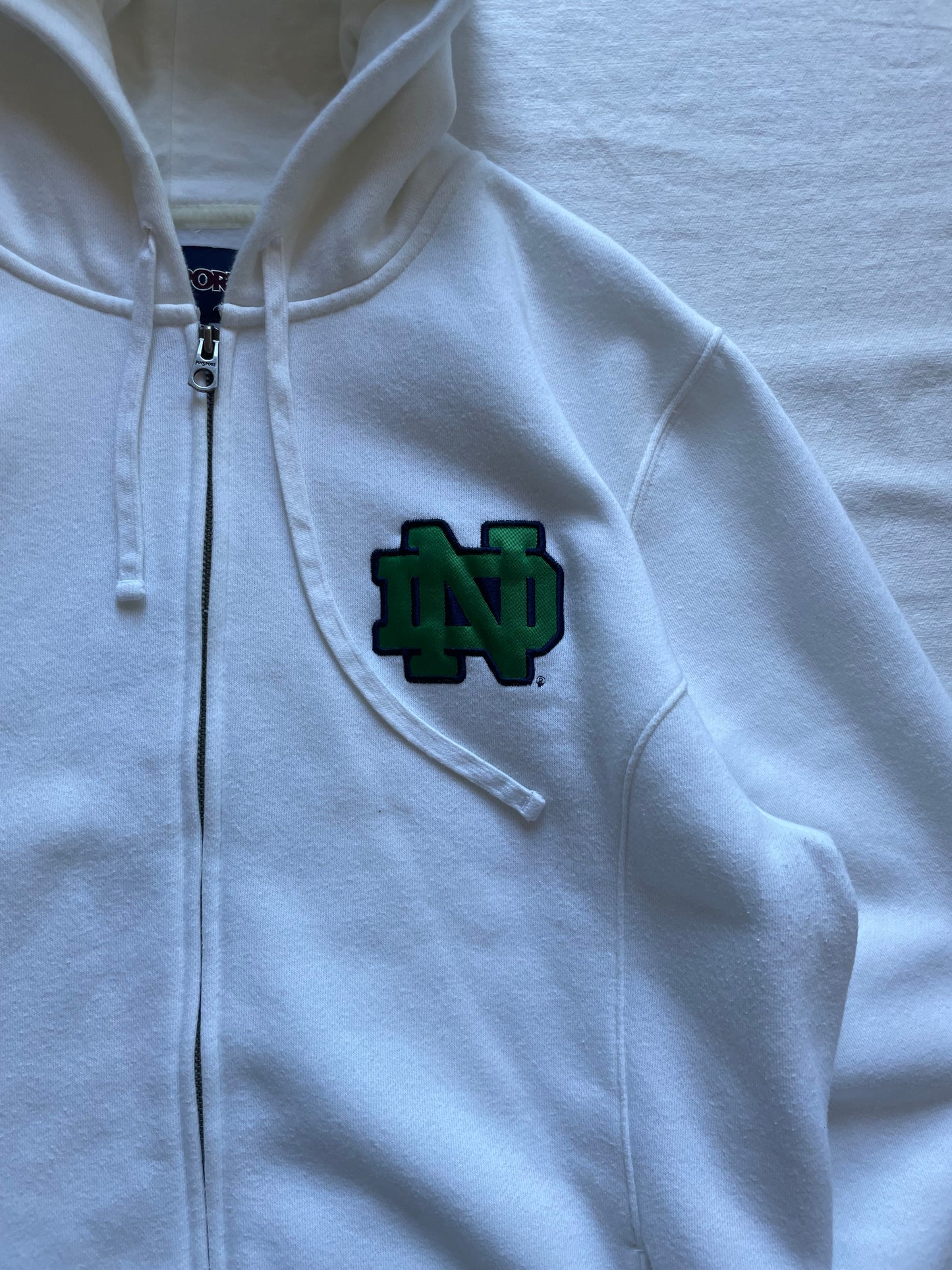 Vintage Notre Dame Womens Zip Up Hoodie XLarge