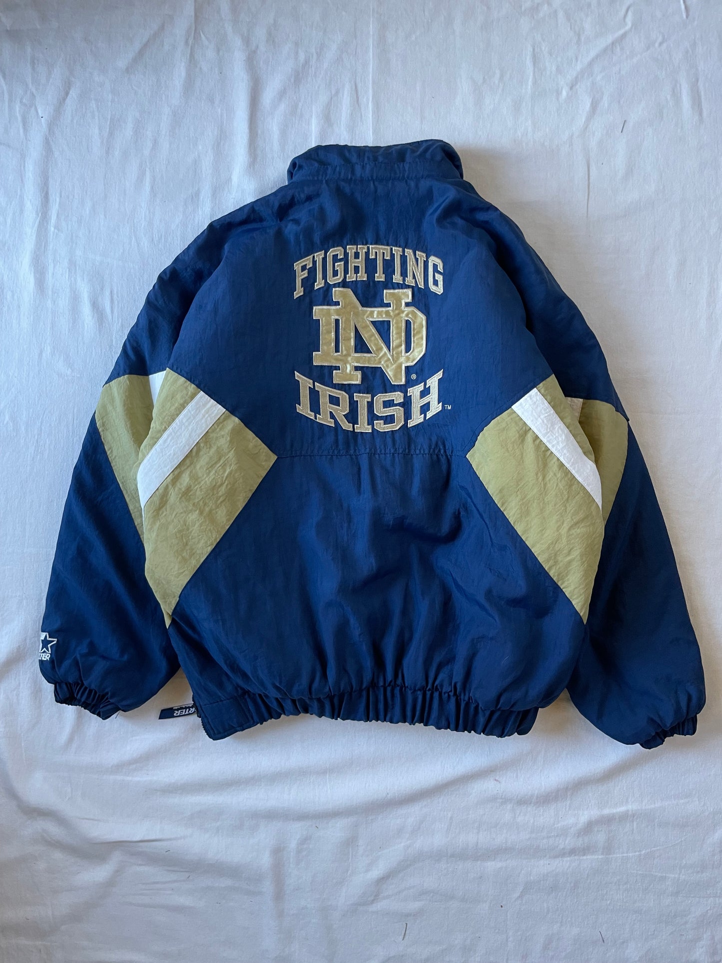 Vintage Notre Dame Starter Puffer Jacket Large