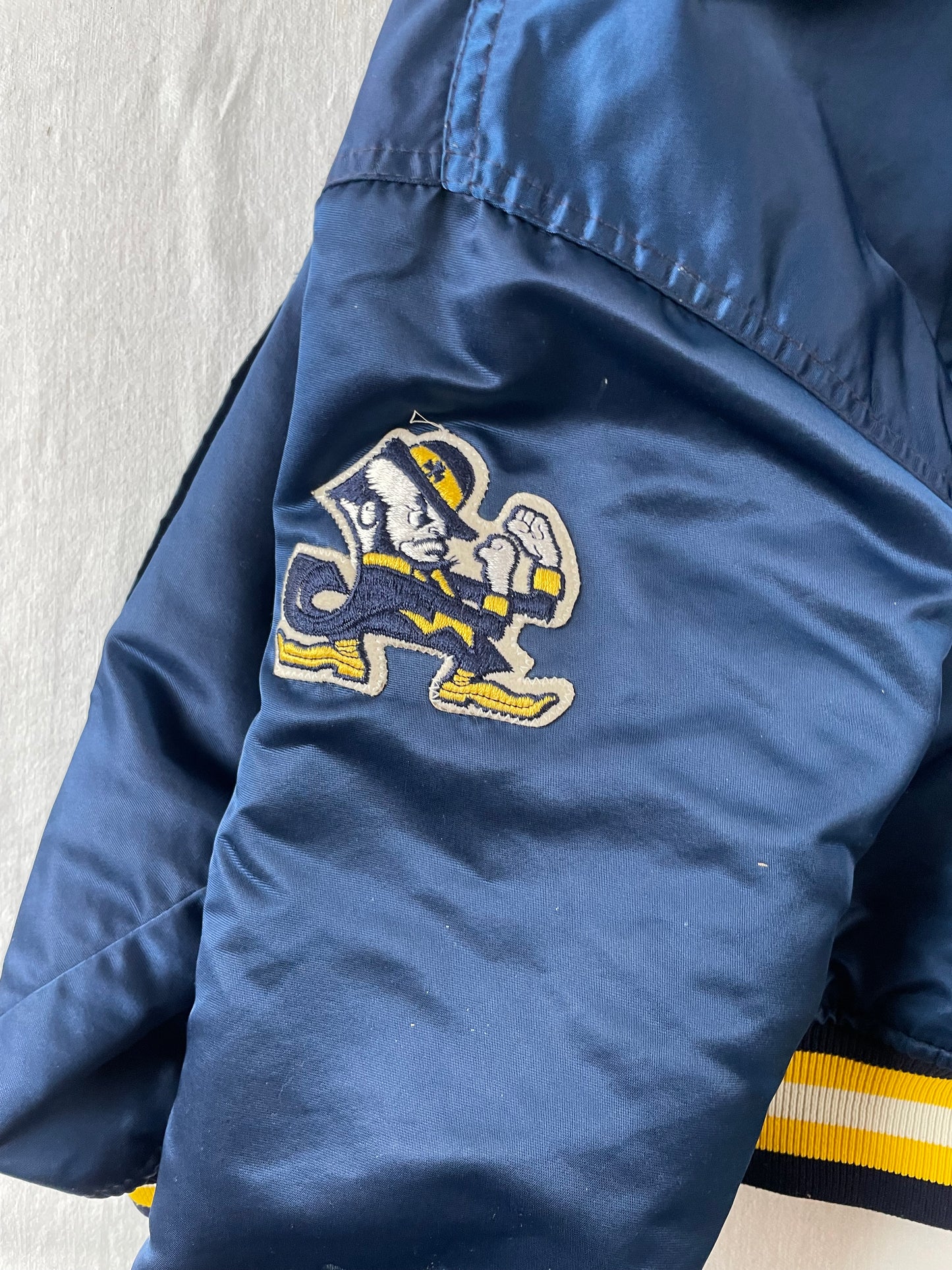 Vintage Notre Dame Starter Satin Jacket Large