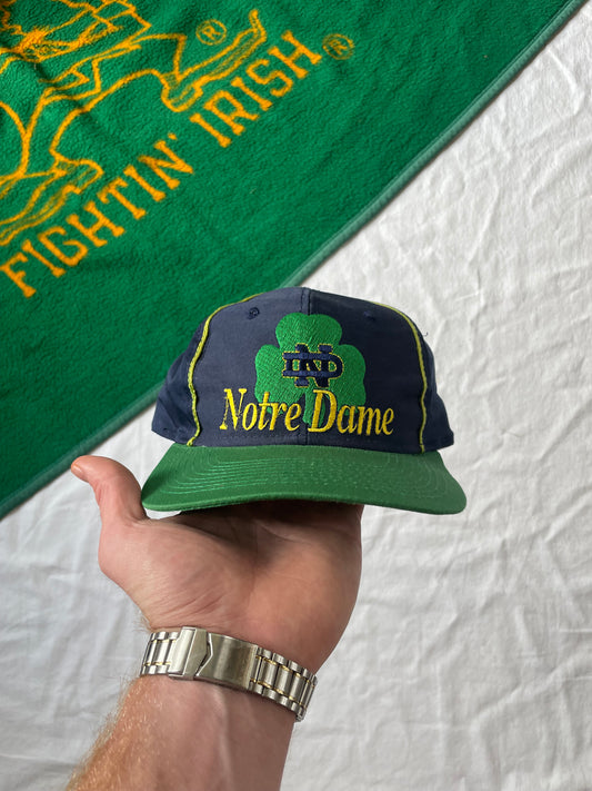 Vintage Notre Dame Clover SnapBack Hat