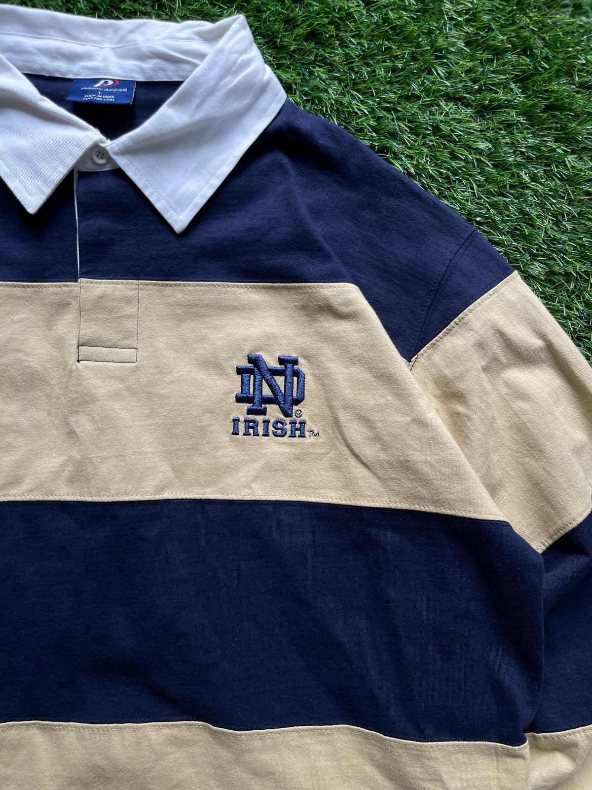 Vintage Notre Dame Rugby Polo Large