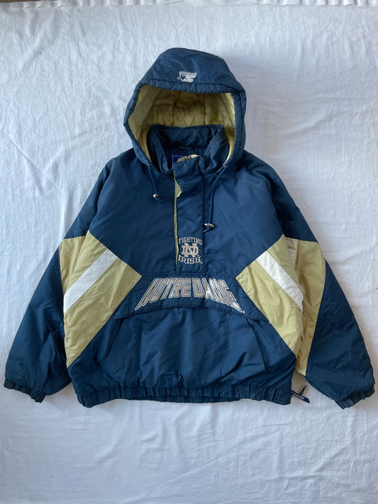 Vintage Notre Dame Starter Puffer Jacket XLarge