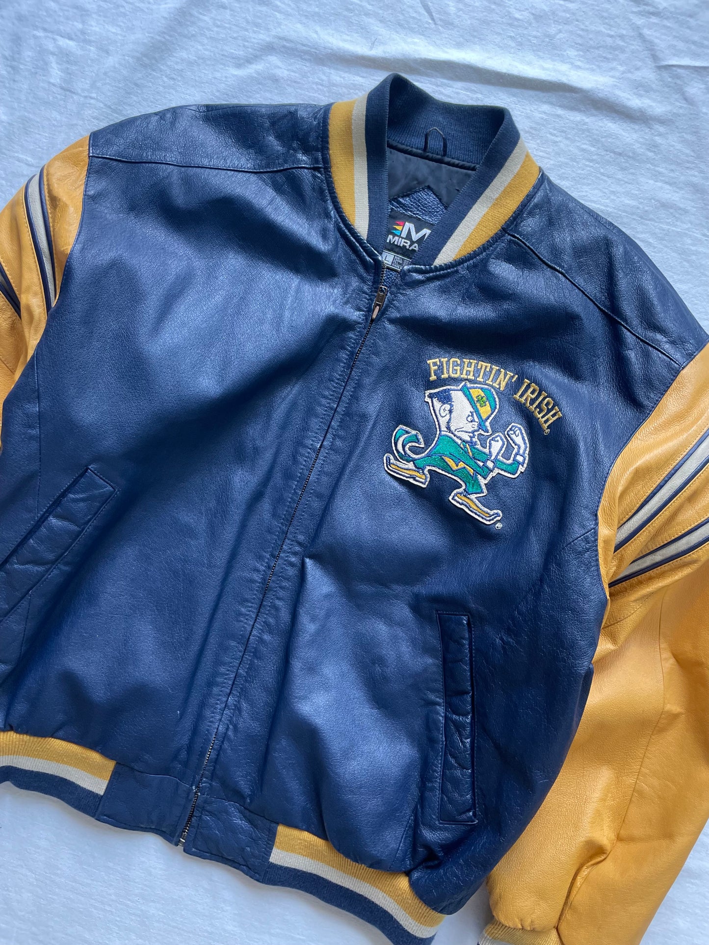 Vintage Notre Dame Leather Jacket Large/XLarge